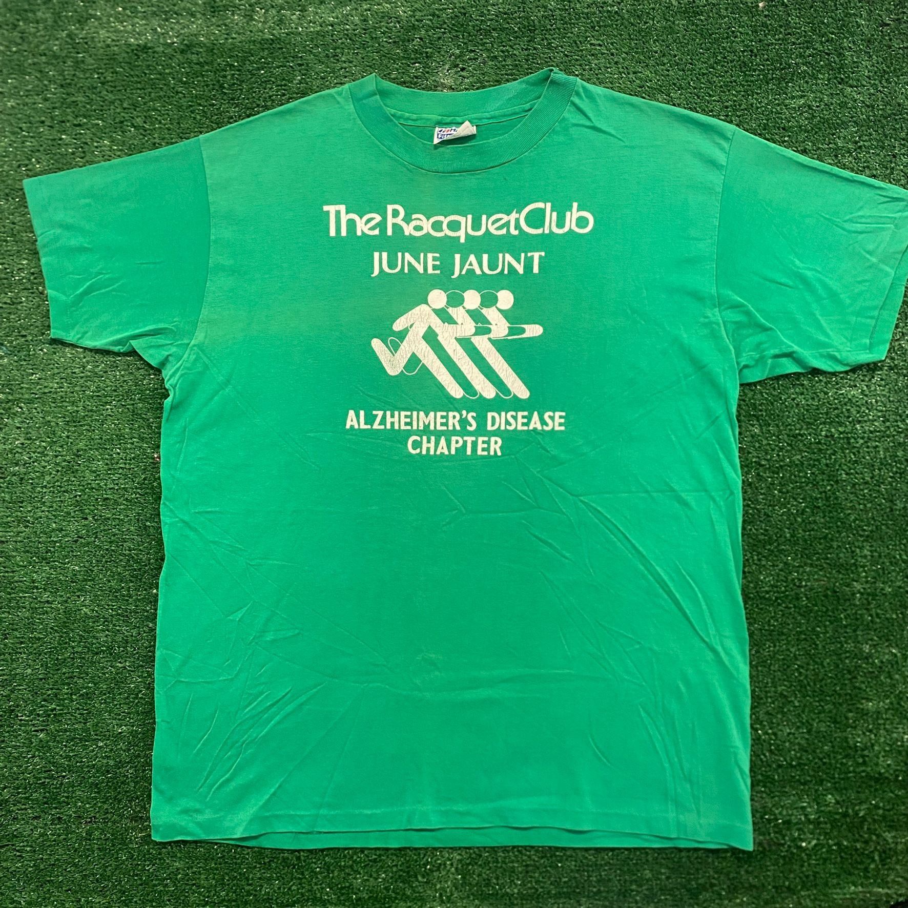 Hanes Crazy Vintage 80s Alzheimer's Charity Marathon T-Shirt Size US L / EU 52-54 / 3 - 1 Thumbnail