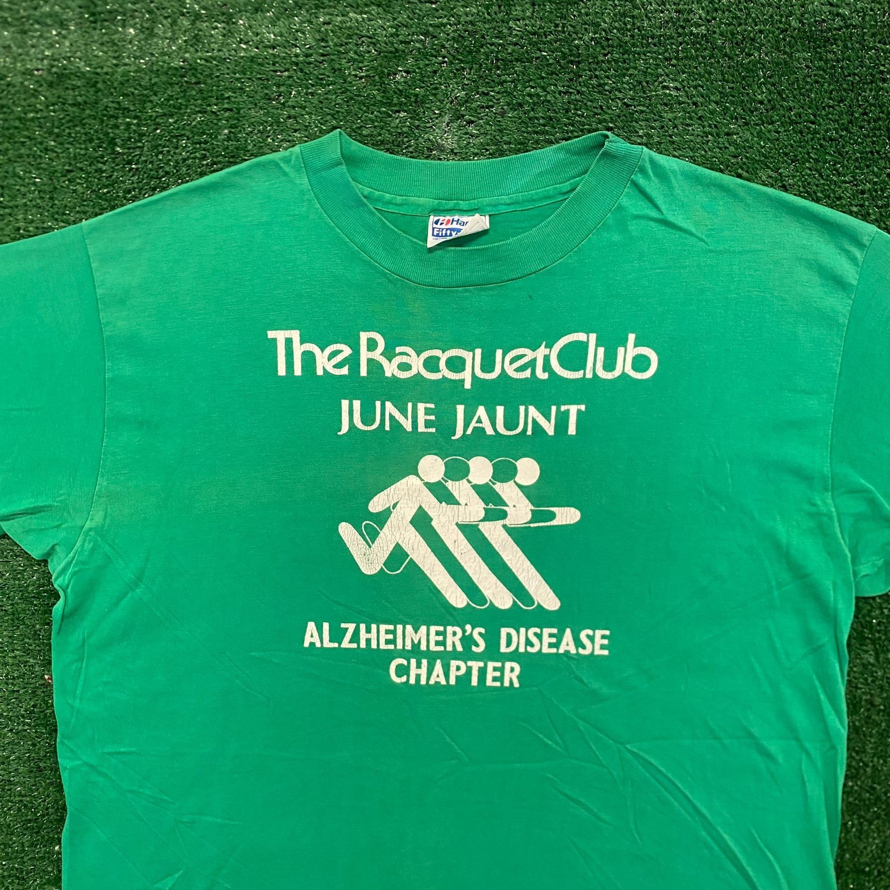 Hanes Crazy Vintage 80s Alzheimer's Charity Marathon T-Shirt Size US L / EU 52-54 / 3 - 2 Thumbnail