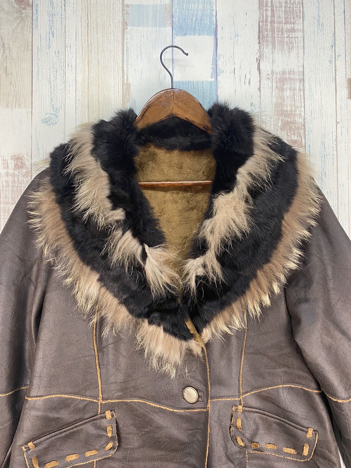 Genuine Leather Fur Leather Jacket Size US L / EU 52-54 / 3 - 2 Thumbnail
