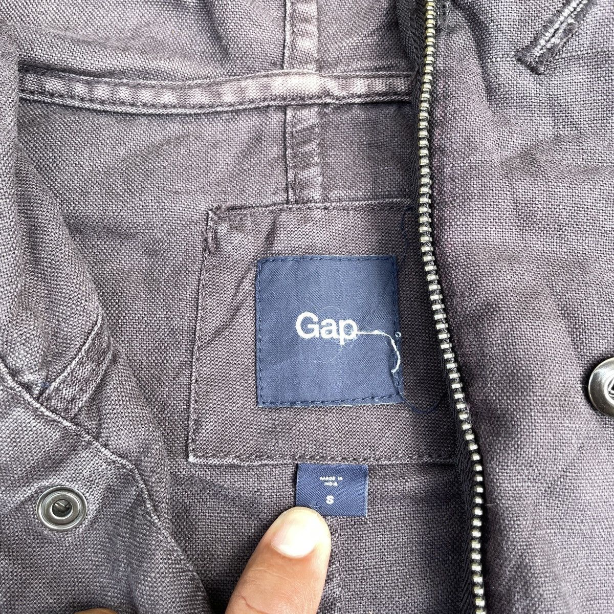 Gap Vintage 90's Gap Faded Zipper Hoodie Jacket Size US S / EU 44-46 / 1 - 6 Thumbnail