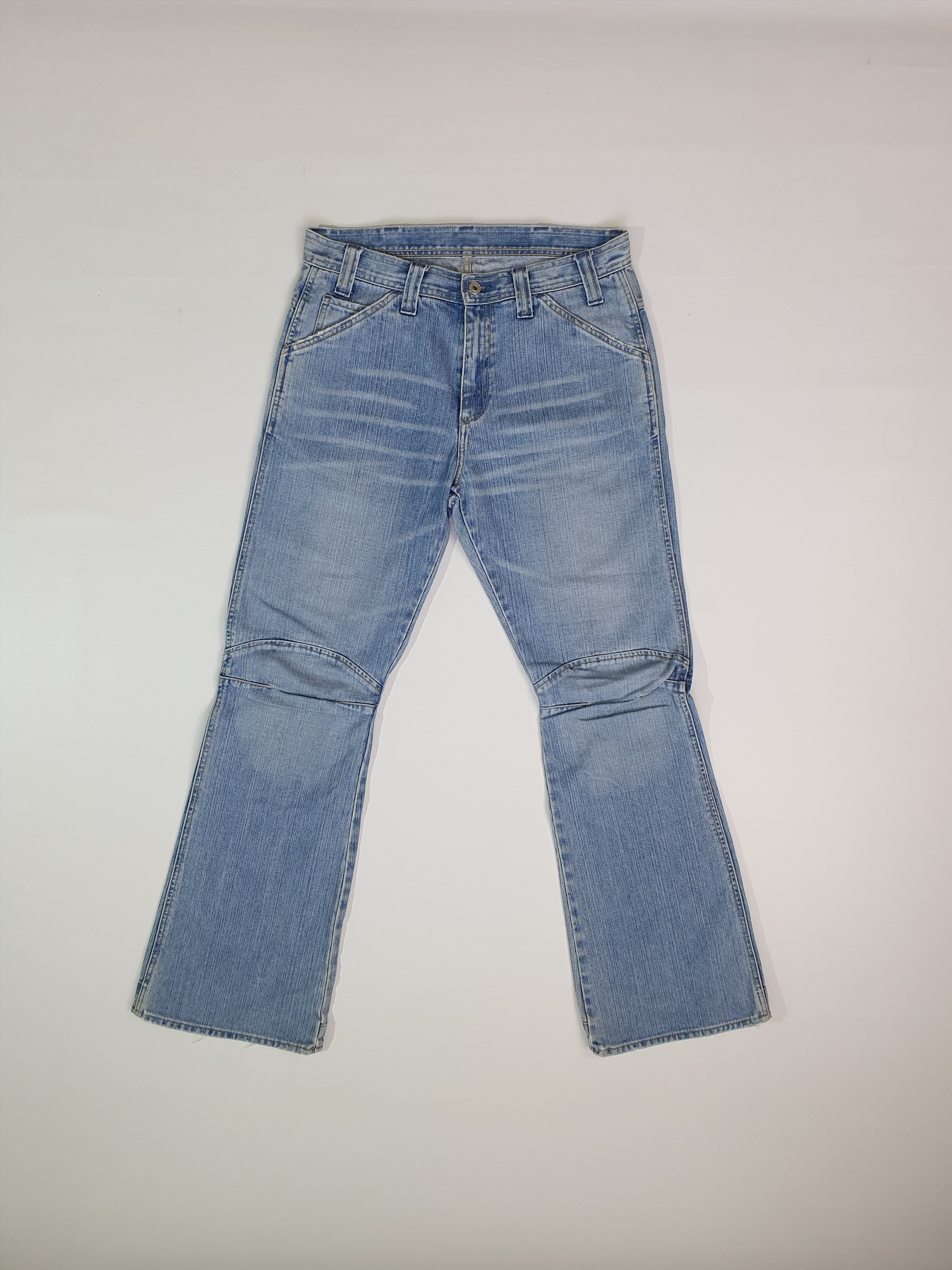 G-Star 90s Vintage Flare Gstar Comwood Jeans Biker Knees Size US 33 - 2 Thumbnail