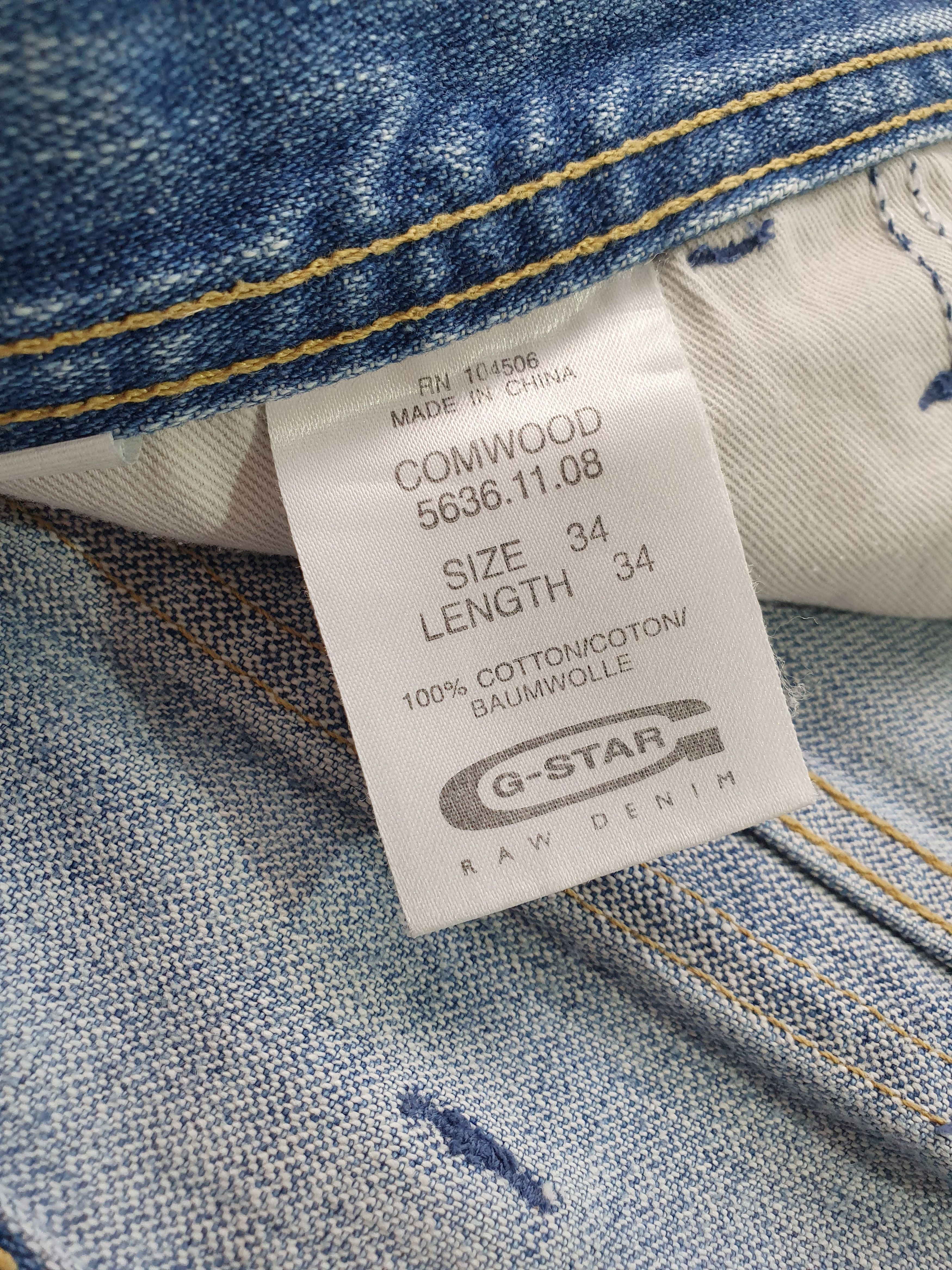 G-Star 90s Vintage Flare Gstar Comwood Jeans Biker Knees Size US 33 - 6 Thumbnail