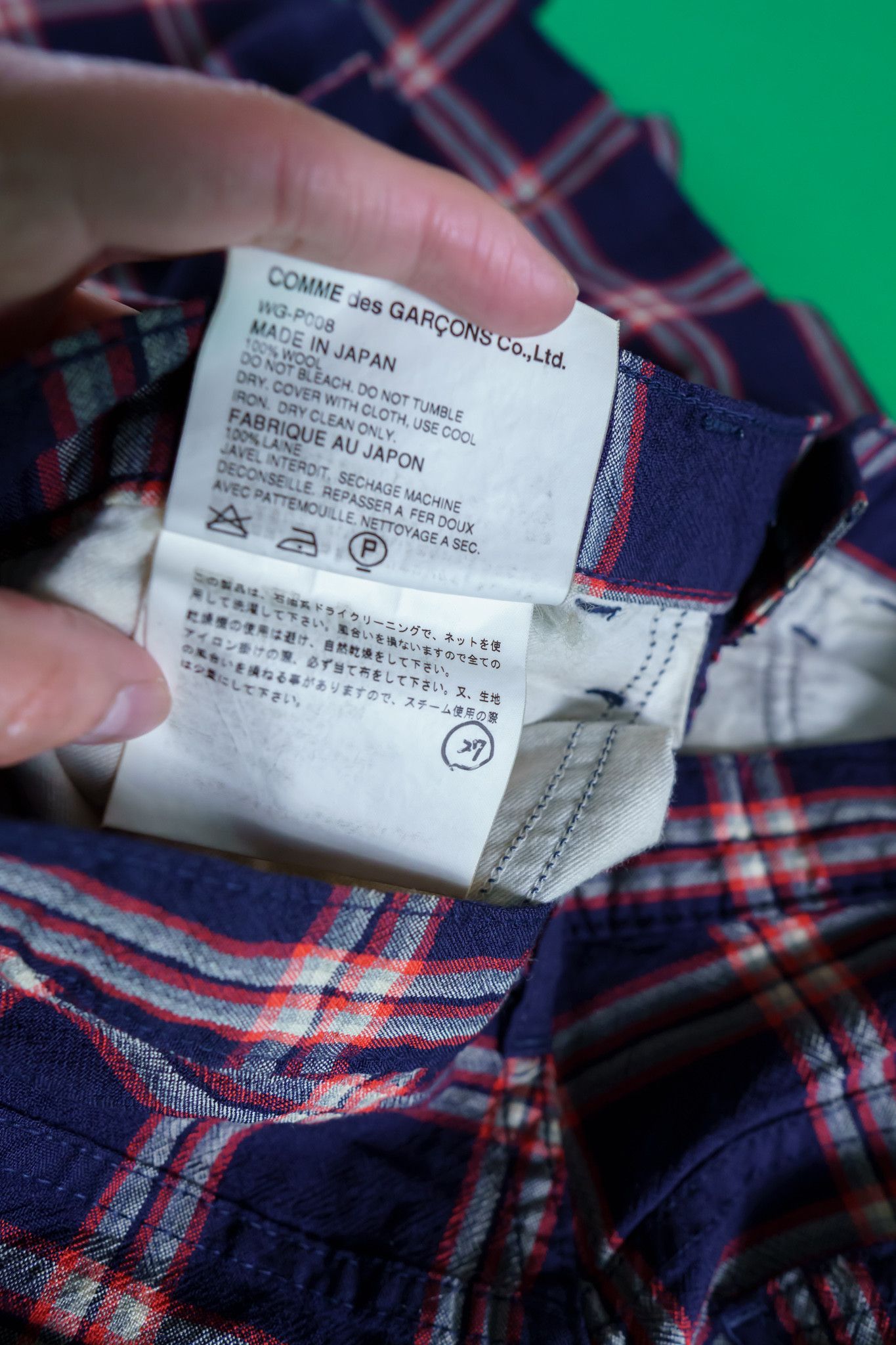 Comme des Garcons AD2002 Junya Watanabe x Levi's Wool Check Trousers Size US 29 - 16 Thumbnail