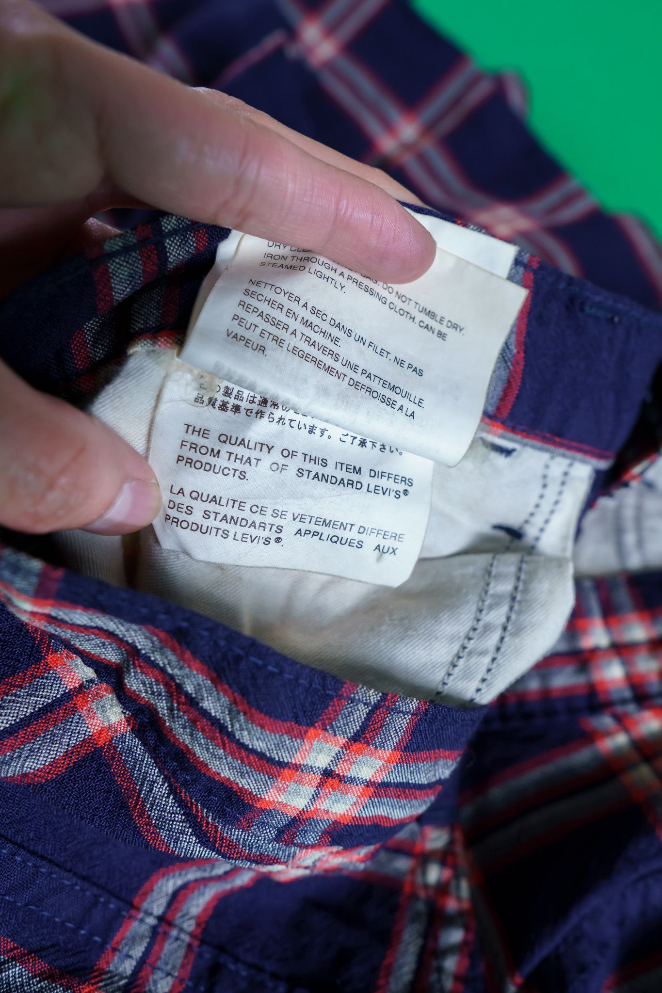 Comme des Garcons AD2002 Junya Watanabe x Levi's Wool Check Trousers Size US 29 - 17 Thumbnail