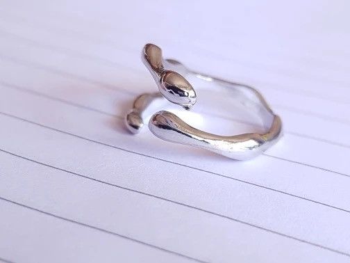 Jewelry Irregular Liquid Branch Adjustable Ring Size ONE SIZE - 3 Thumbnail