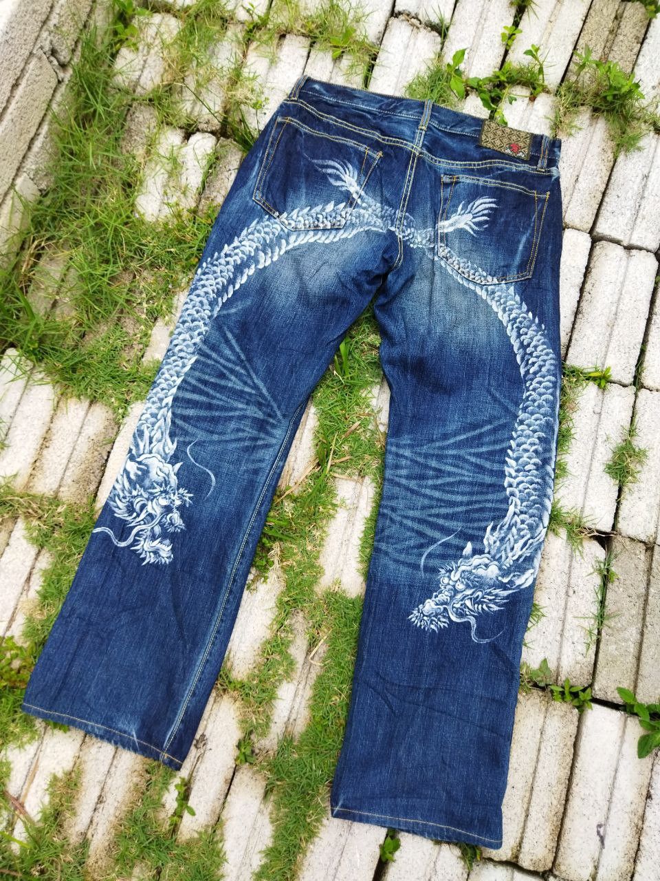Eternal Eternal Japan Dragon Print Sukajan Jeans Size US 34 / EU 50 - 13 Thumbnail