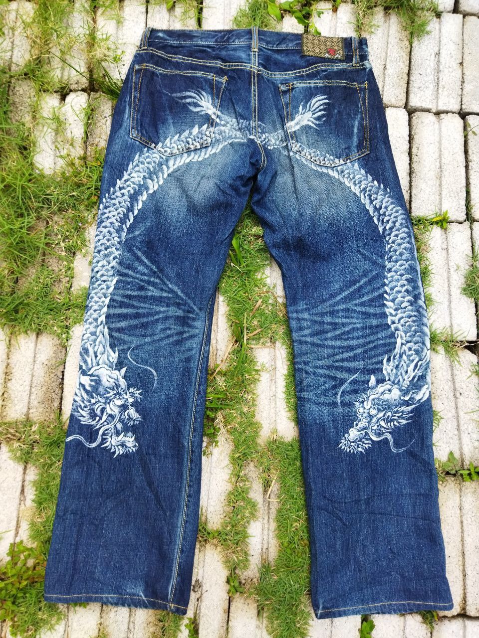 Eternal Eternal Japan Dragon Print Sukajan Jeans Size US 34 / EU 50 - 1 Thumbnail
