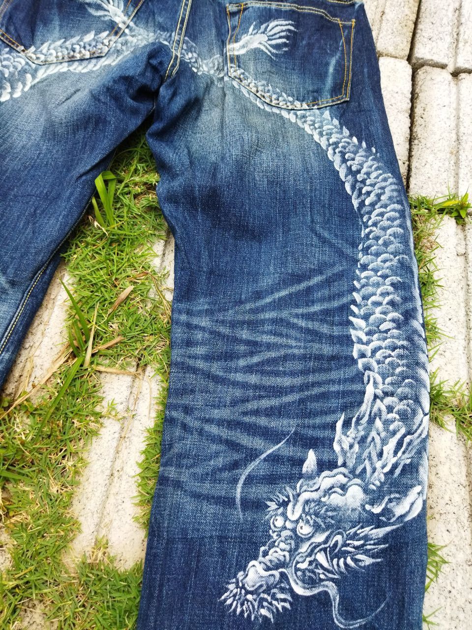 Eternal Eternal Japan Dragon Print Sukajan Jeans Size US 34 / EU 50 - 2 Thumbnail