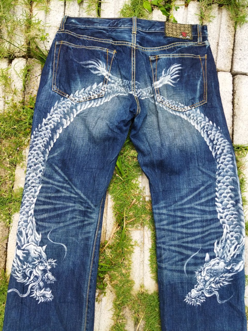 Eternal Eternal Japan Dragon Print Sukajan Jeans Size US 34 / EU 50 - 4 Thumbnail