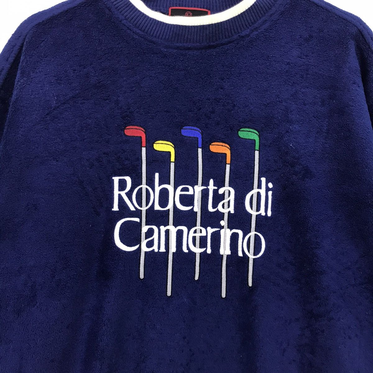 Roberta di Camerino Roberta Di Camerino Spell Out Big Logo Fleece Sweatshirt Size US M / EU 48-50 / 2 - 2 Thumbnail