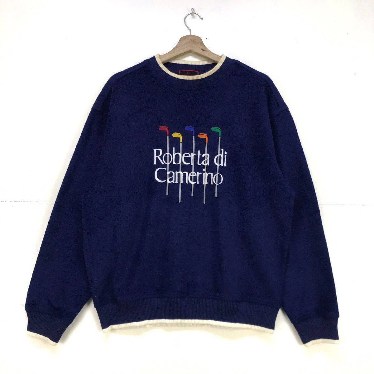 Roberta di Camerino Roberta Di Camerino Spell Out Big Logo Fleece Sweatshirt Size US M / EU 48-50 / 2 - 1 Thumbnail