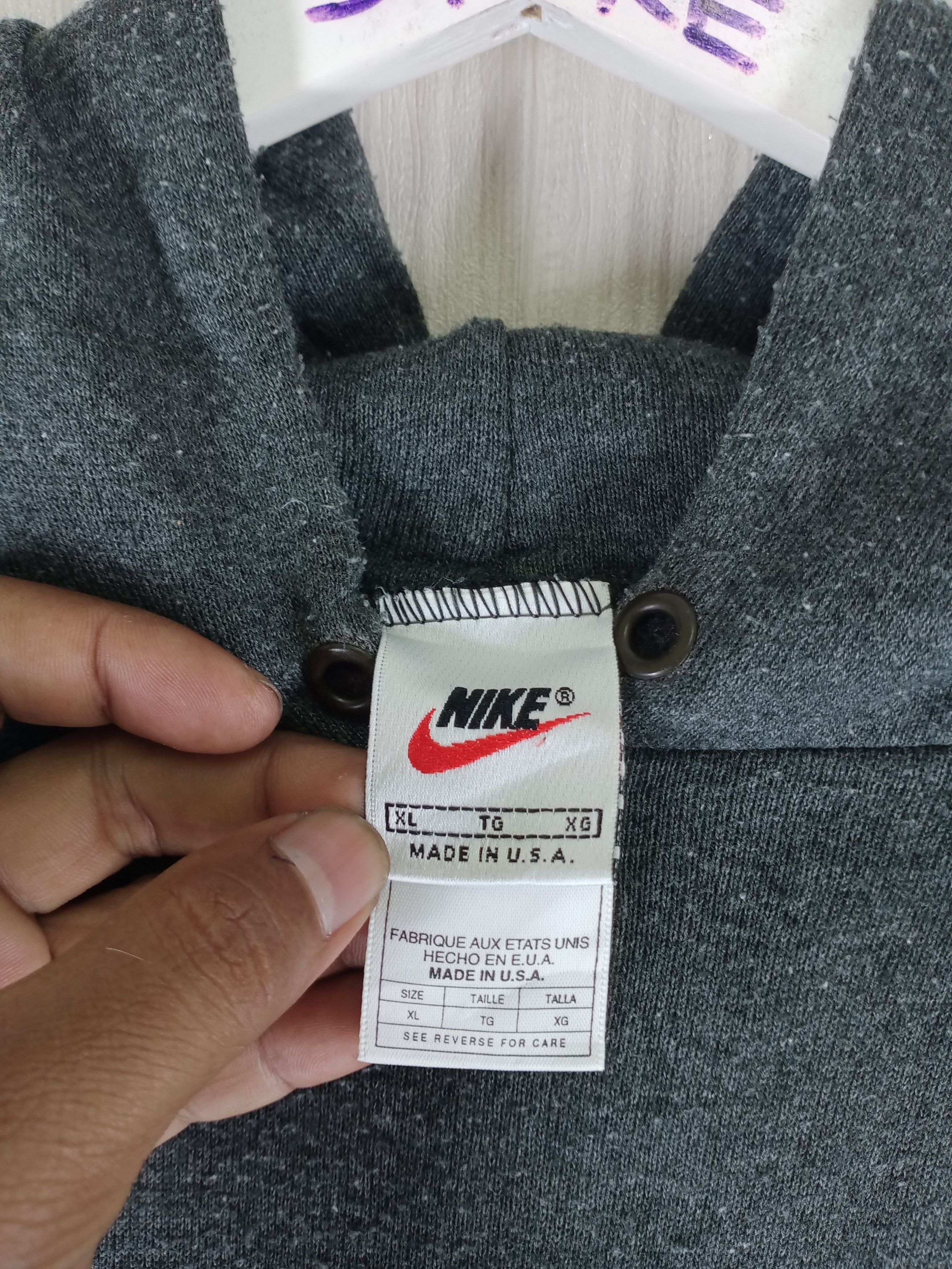 Nike Vintage 90s Nike Mini Swoosh Hoodie Big Size Size US XXL / EU 58 / 5 - 4 Thumbnail