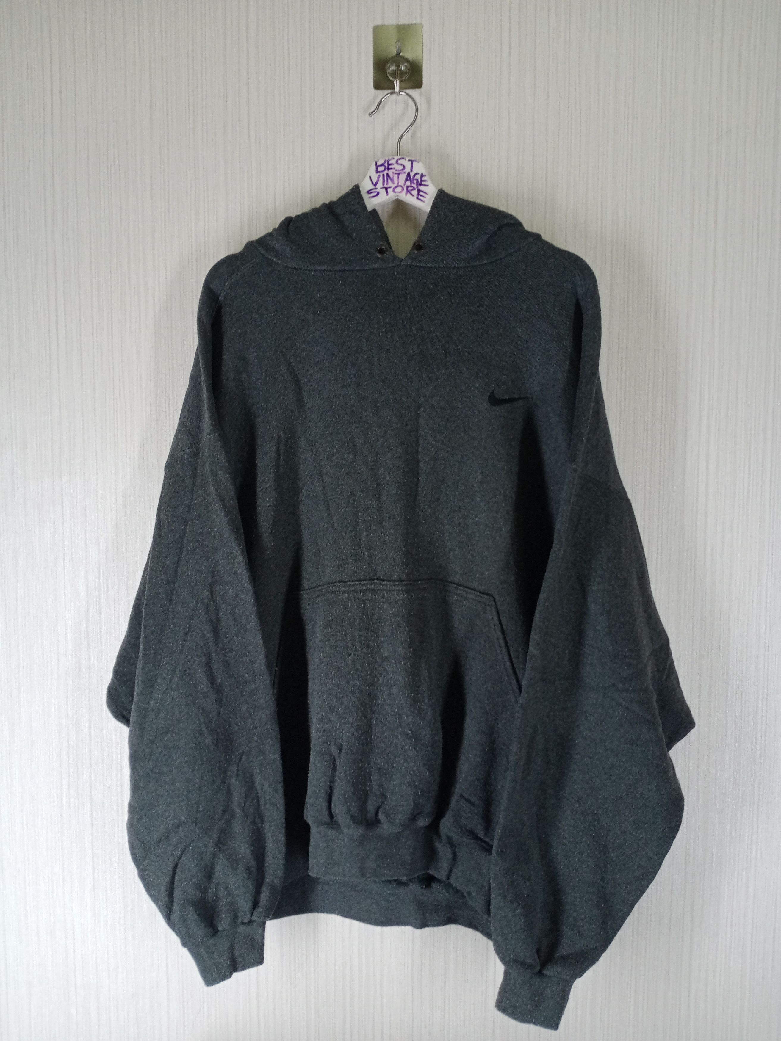Nike Vintage 90s Nike Mini Swoosh Hoodie Big Size Size US XXL / EU 58 / 5 - 2 Thumbnail