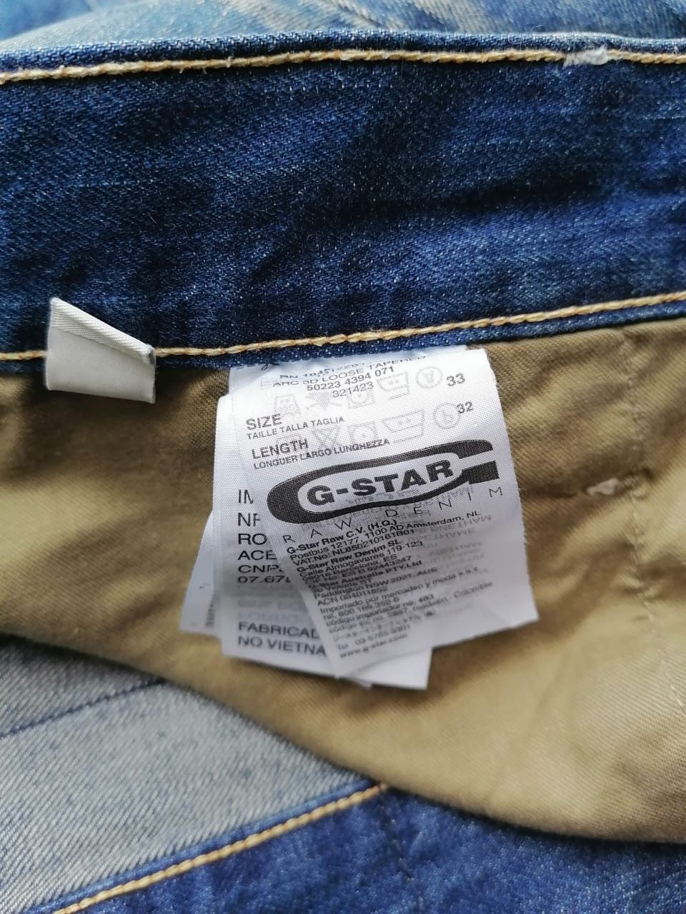 G-Star G Star Raw Arc 3D Loose Tapered Denim Jeans Size US 35 - 3 Thumbnail