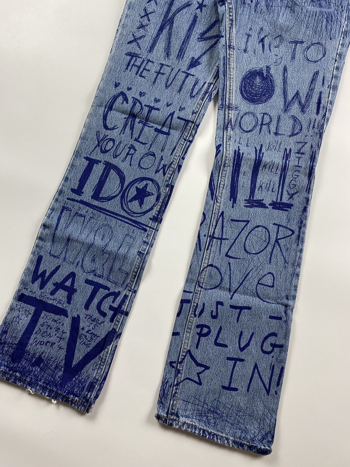 Walter Van Beirendonck W&LT A/W’97 Pen Denim Pants Size US 28 / EU 44 - 6 Thumbnail