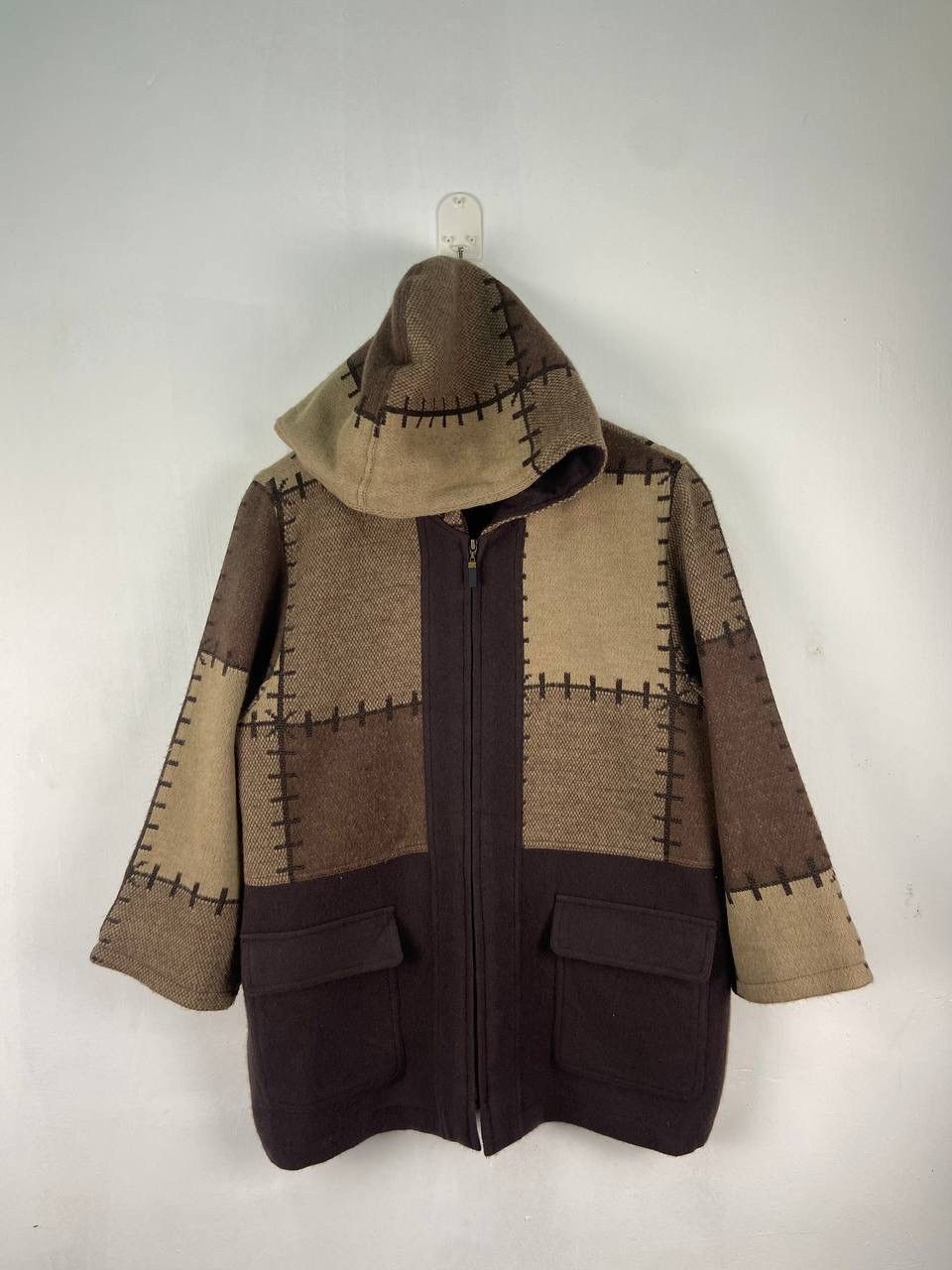Japanese Brand Japanese Brand Colorblock Wool Jacket Parka Kapital Style Size US L / EU 52-54 / 3 - 7 Thumbnail