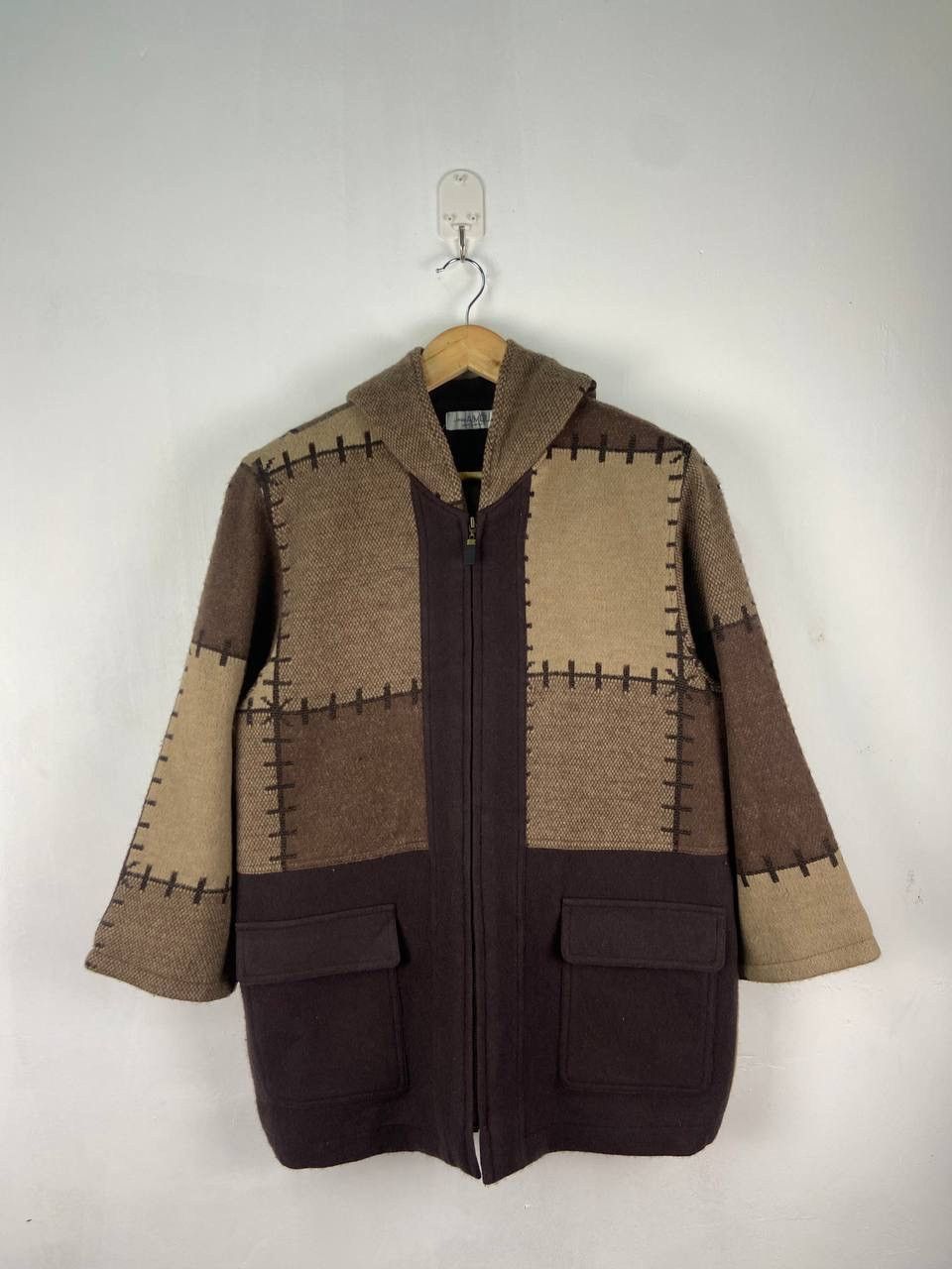 Japanese Brand Japanese Brand Colorblock Wool Jacket Parka Kapital Style Size US L / EU 52-54 / 3 - 1 Thumbnail