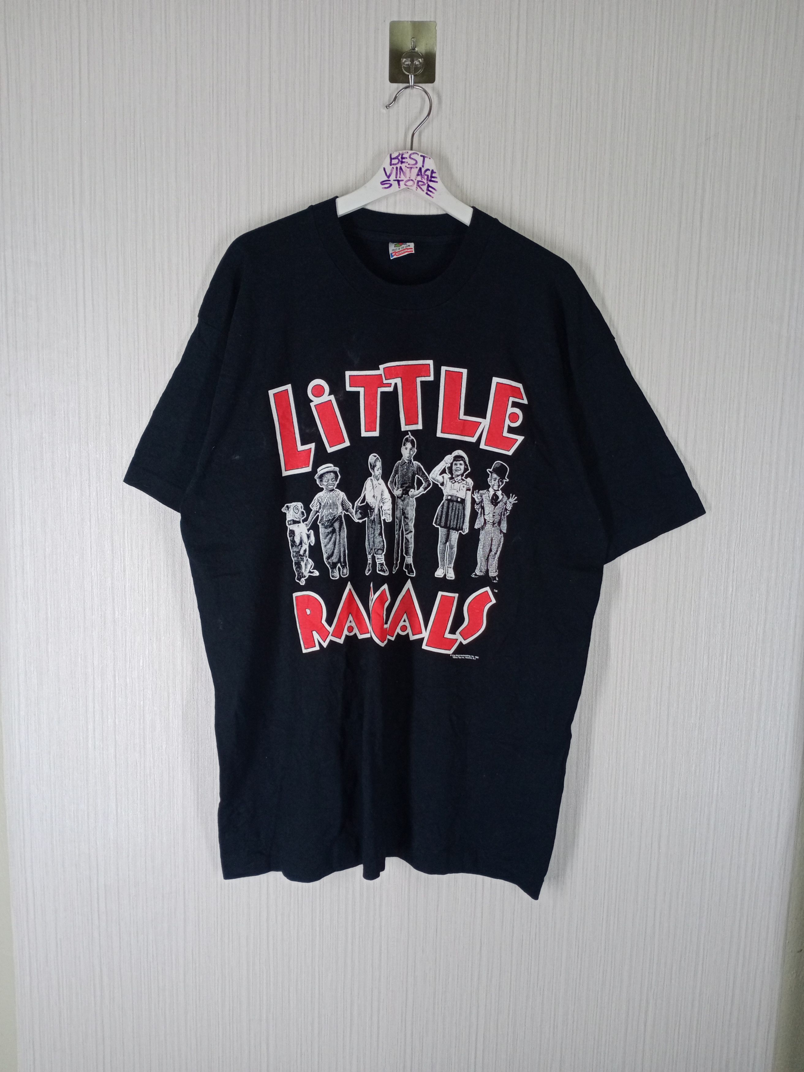 image of Fruit Of The Loom x Movie Vintage 1993 Little Rascals Movie Tshirt in Black, Men's (Size XL)