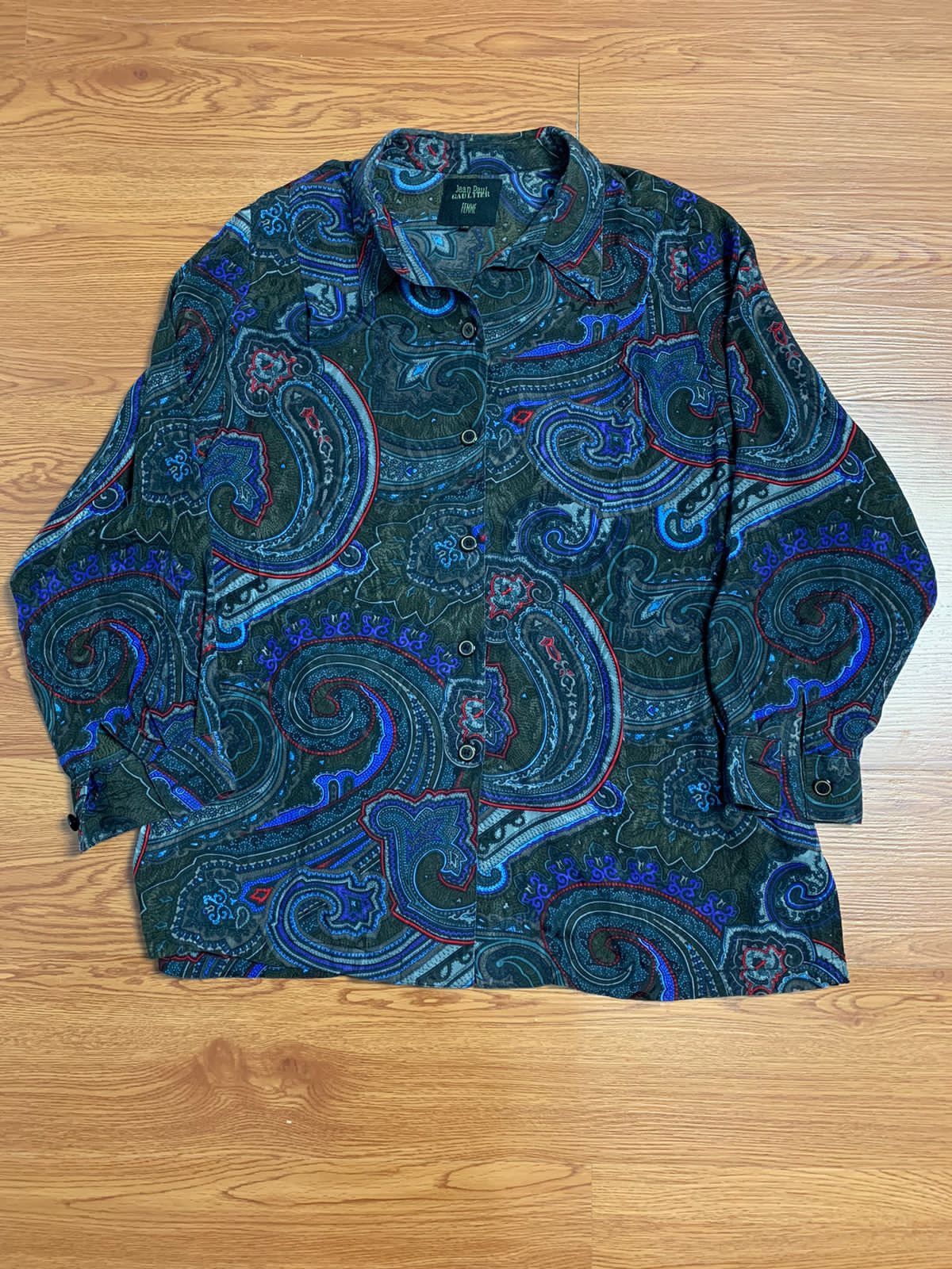Jean Paul Gaultier Vtg Jean Paul Gaultier Paisley Silk Shirt Size M / US 6-8 / IT 42-44 - 1 Thumbnail