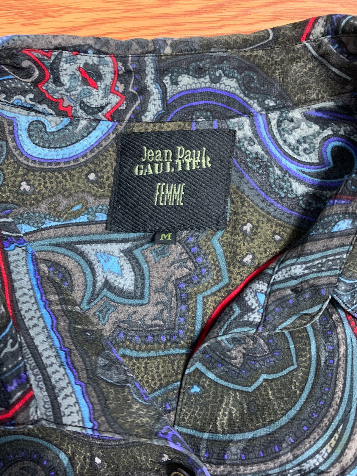 Jean Paul Gaultier Vtg Jean Paul Gaultier Paisley Silk Shirt Size M / US 6-8 / IT 42-44 - 5 Thumbnail
