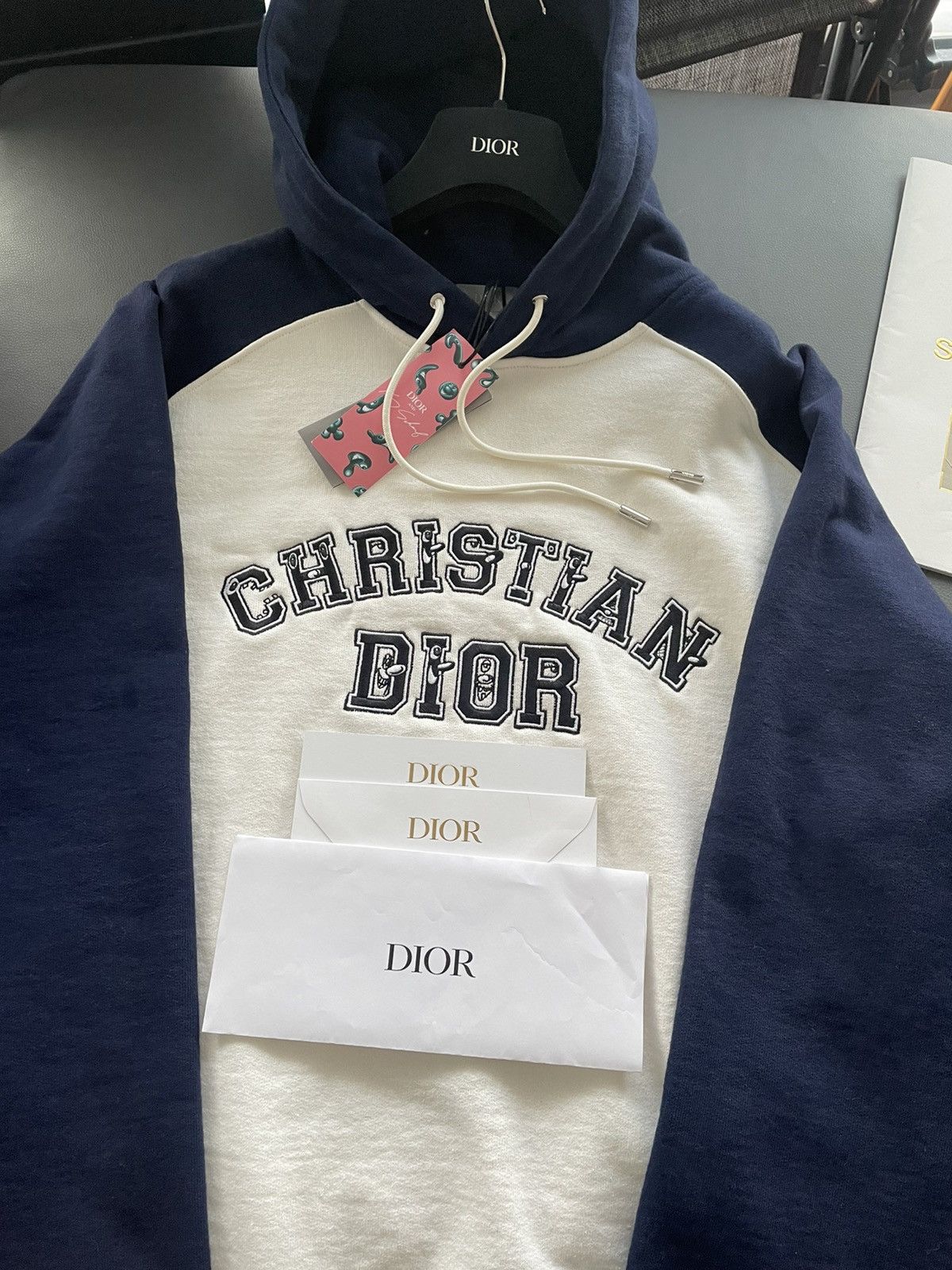 Rare $2,300 Value Dior x Kenny Scharf Runway Logo Hoodie