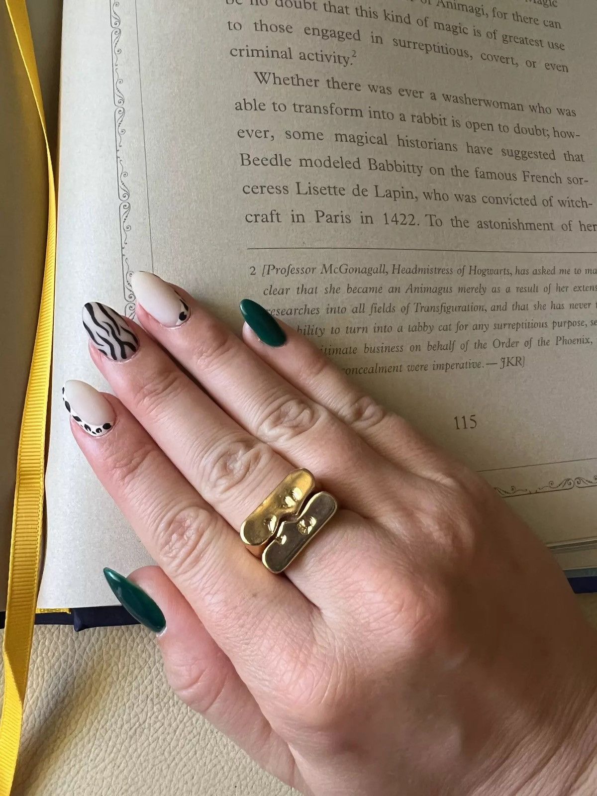 Jewelry × Vintage Unique Abstract Face Pair Ring Size ONE SIZE - 1 Thumbnail