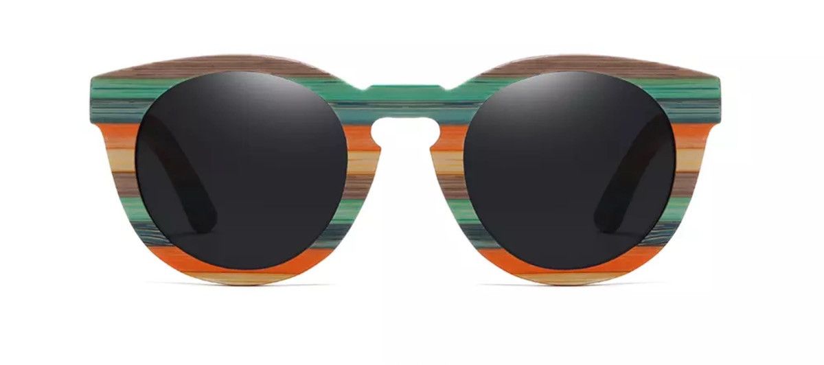 Jewelry Bamboo Oval Wood Polarized Sunglasses Size ONE SIZE - 3 Thumbnail