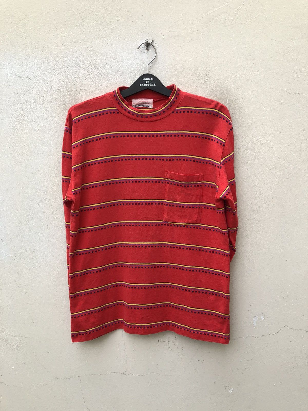Vintage VTG 90s Bad Bros Chapt Narrow Striped Long Sleeve t shirt Size US M / EU 48-50 / 2 - 2 Thumbnail
