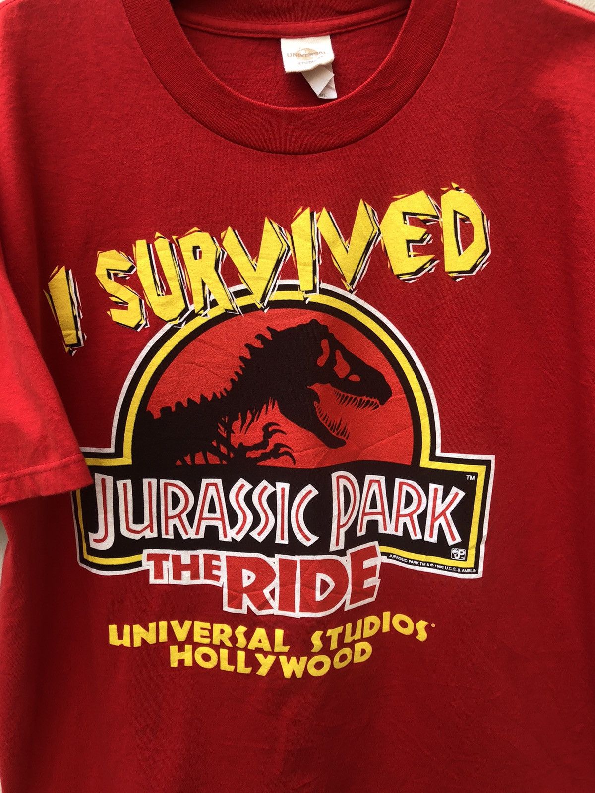 Universal Studios Vintage 1996 Jurassic Park THE RIDE Sci-Fi Movie t shirt Size US XL / EU 56 / 4 - 2 Thumbnail