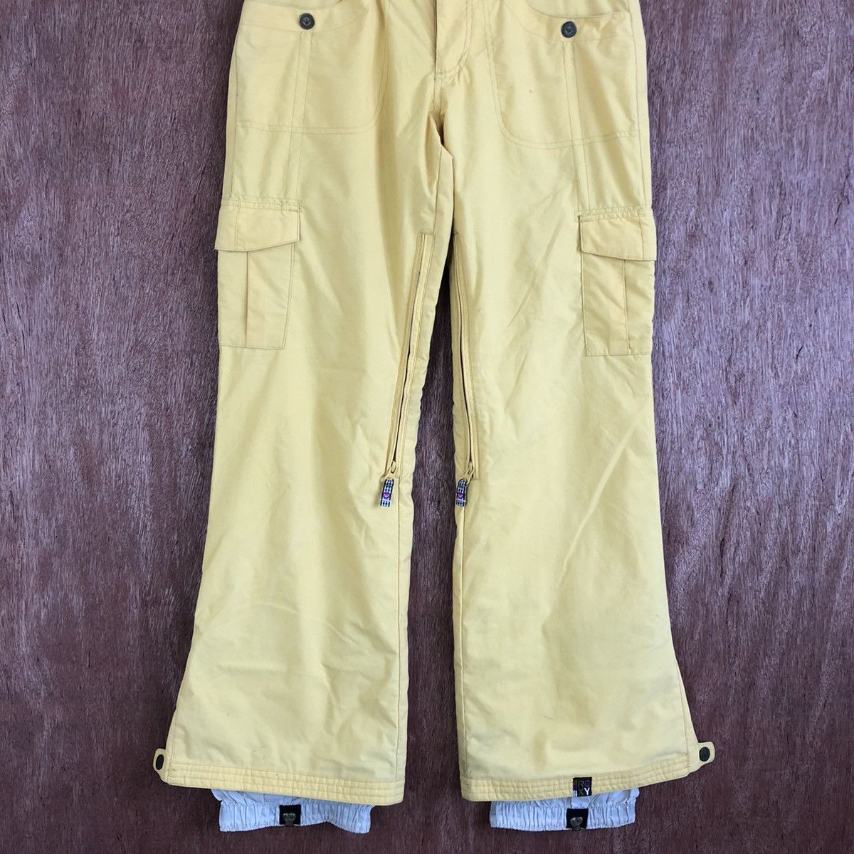 Japanese Brand D Roxy Yellow Multipocket Tactical Cargo Pants #c1123 Size 27" / US 4 / IT 40 - 3 Thumbnail