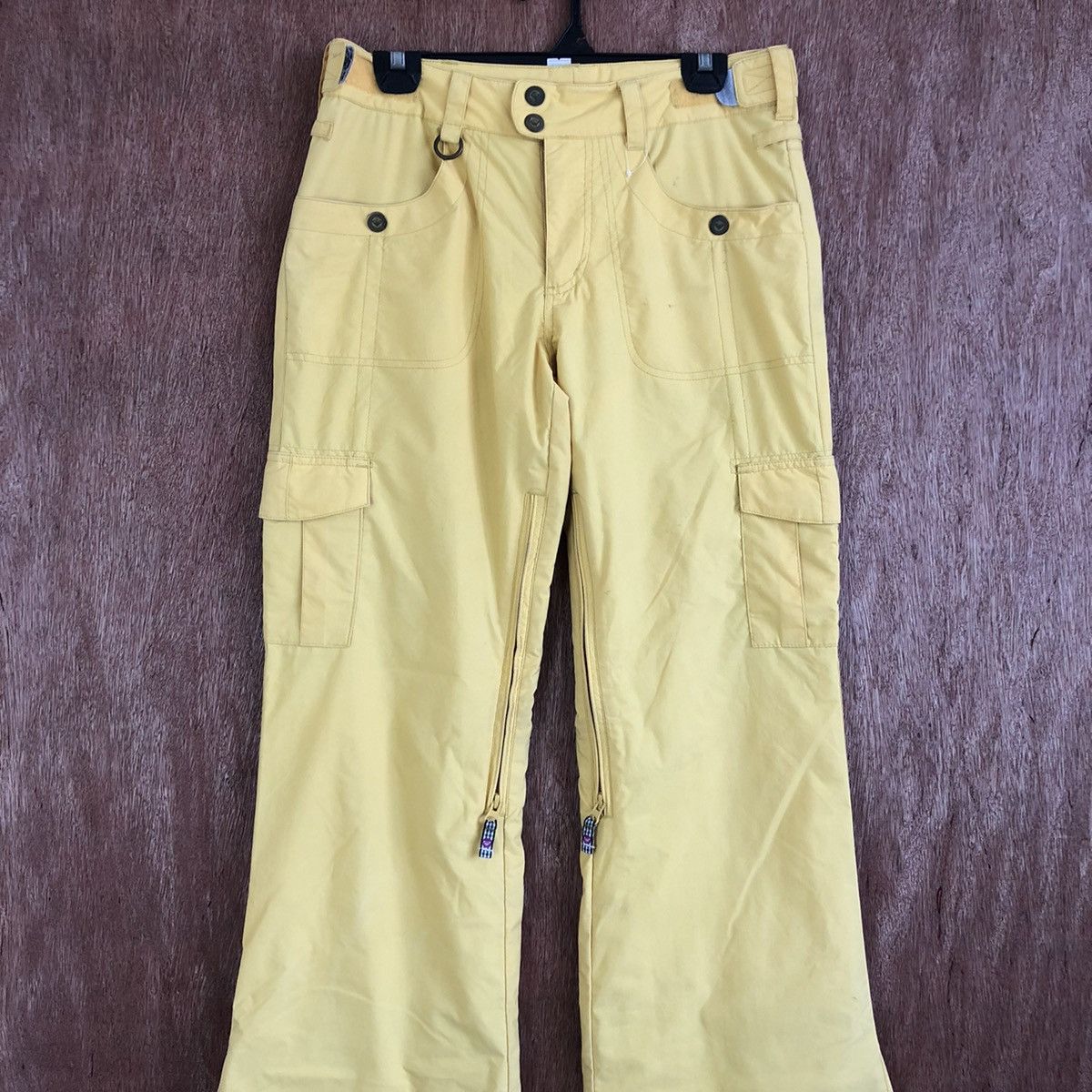 Japanese Brand D Roxy Yellow Multipocket Tactical Cargo Pants #c1123 Size 27" / US 4 / IT 40 - 4 Thumbnail