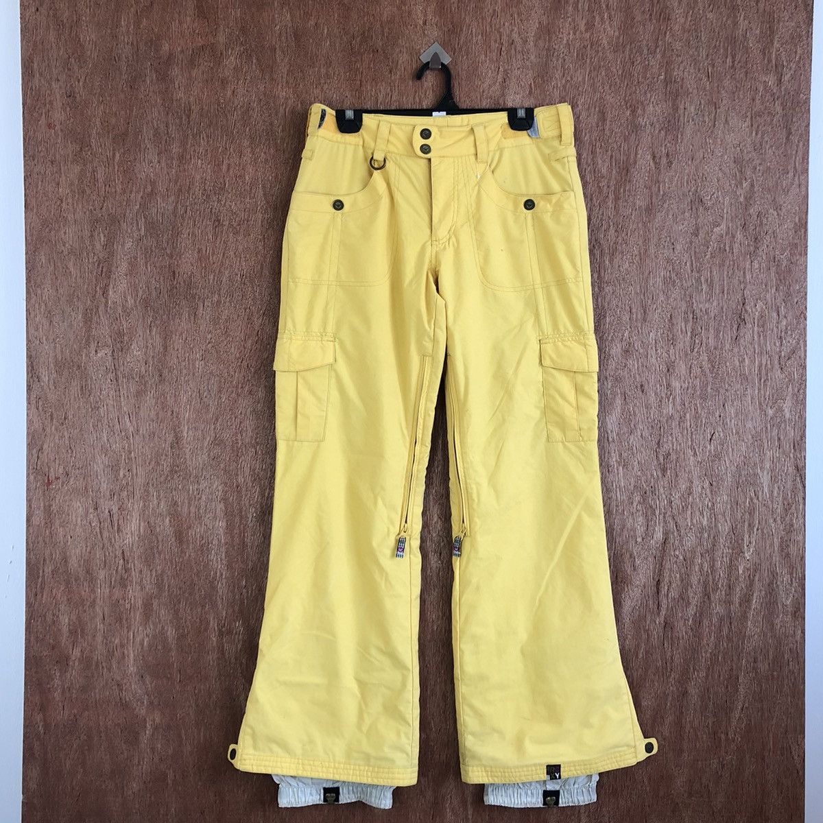 Japanese Brand D Roxy Yellow Multipocket Tactical Cargo Pants #c1123 Size 27" / US 4 / IT 40 - 1 Thumbnail