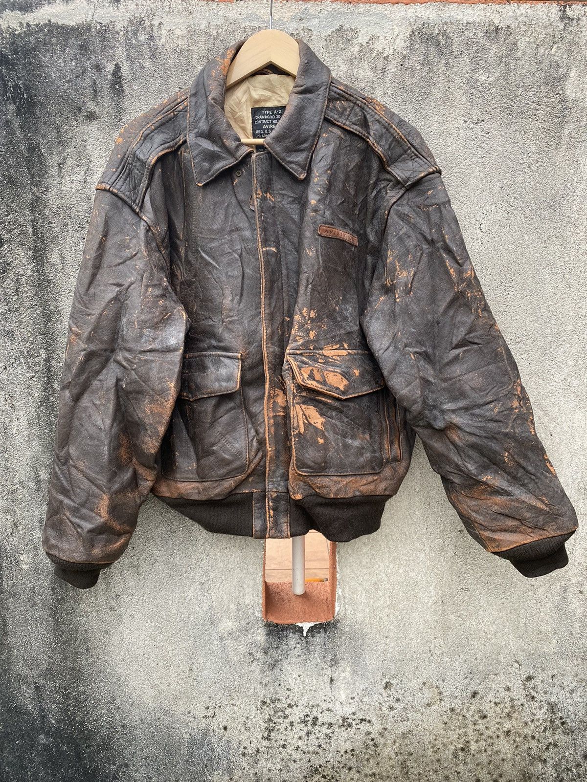 Avirex Avirex Vintage 1987 Sack Time Leather Jacket Size US M / EU 48-50 / 2 - 2 Thumbnail