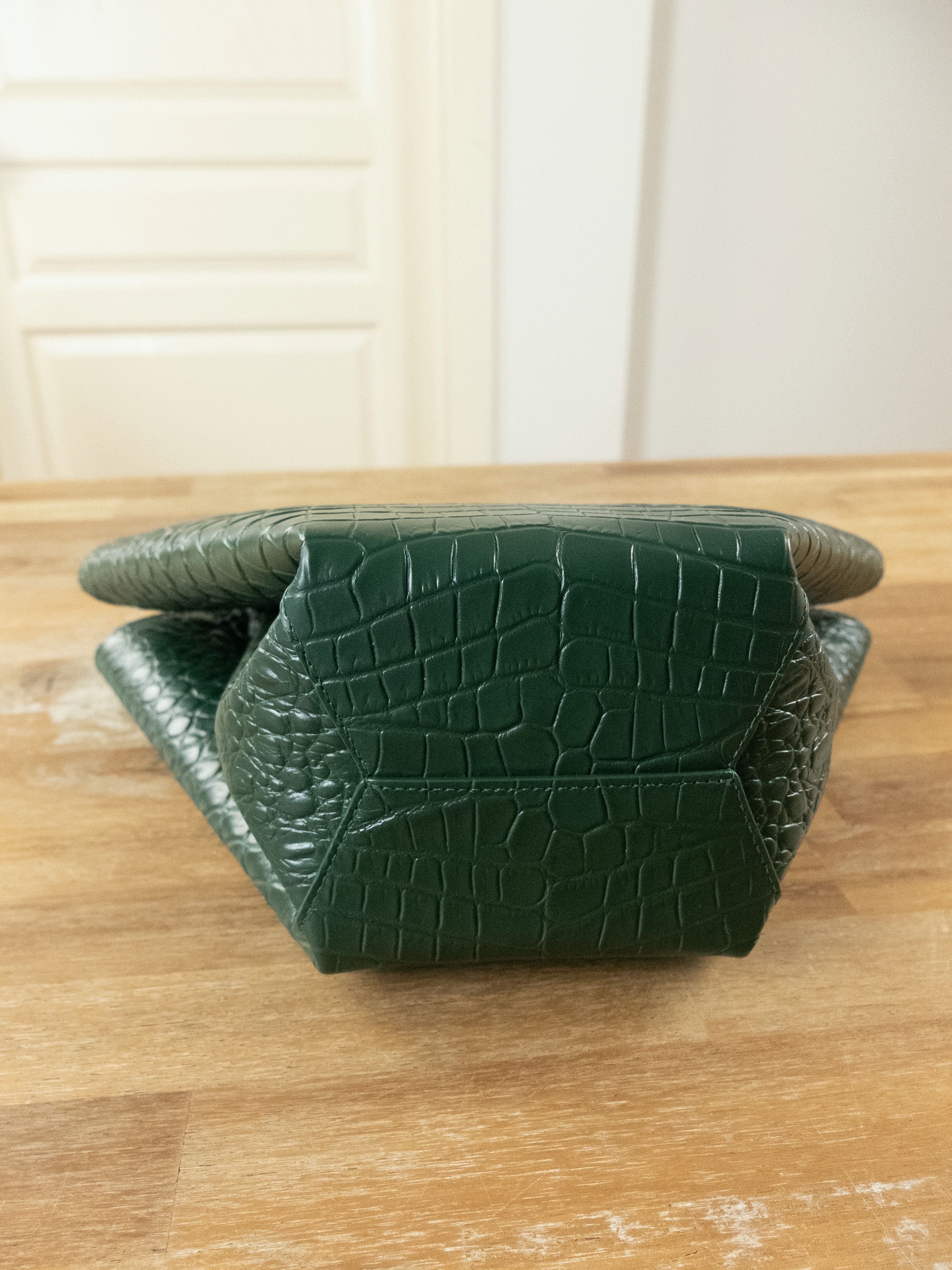 Bottega Veneta BOTTEGA VENETA Doll green croc effect leather handbag bag Size ONE SIZE - 9 Thumbnail