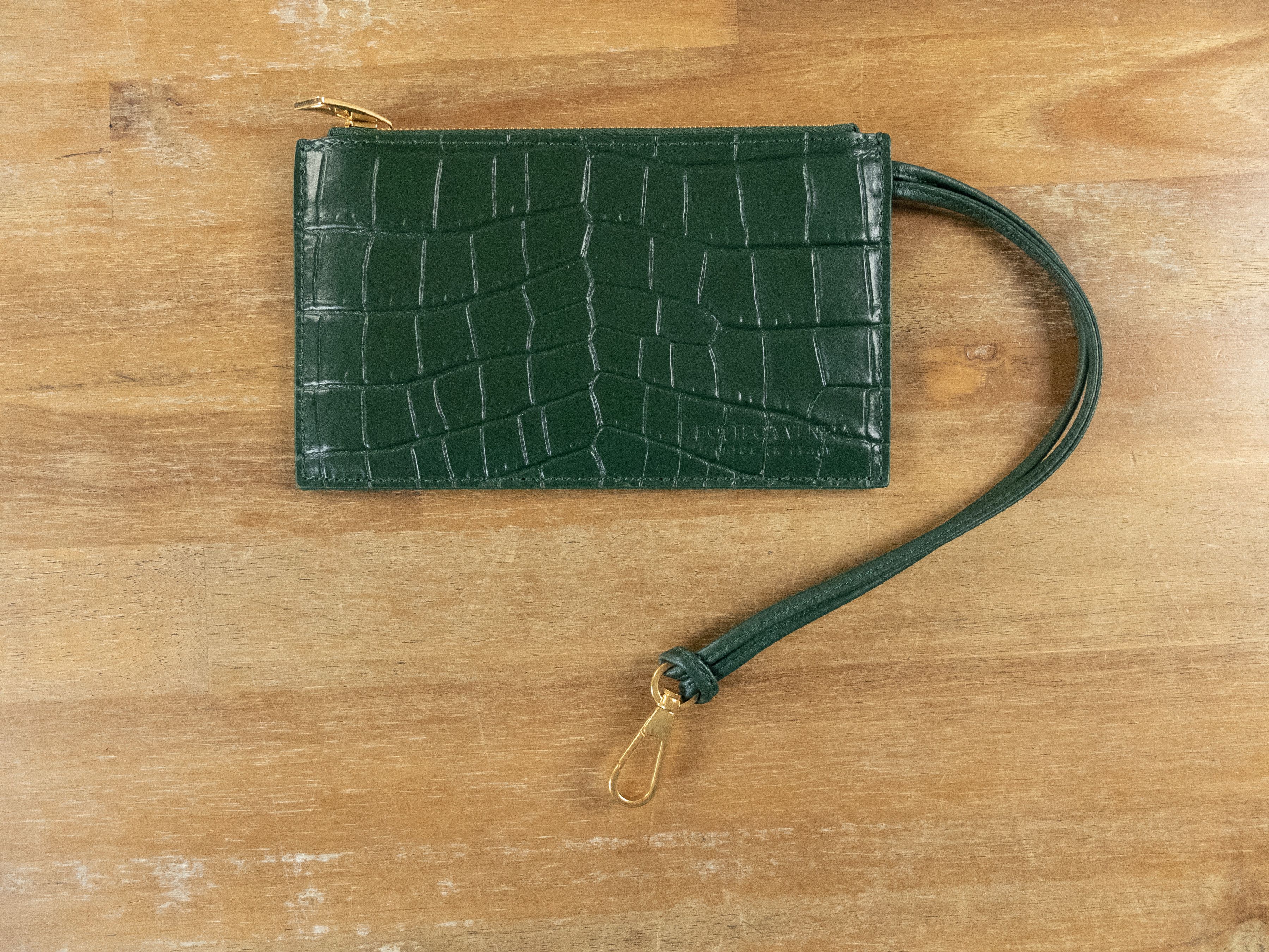 Bottega Veneta BOTTEGA VENETA Doll green croc effect leather handbag bag Size ONE SIZE - 12 Thumbnail