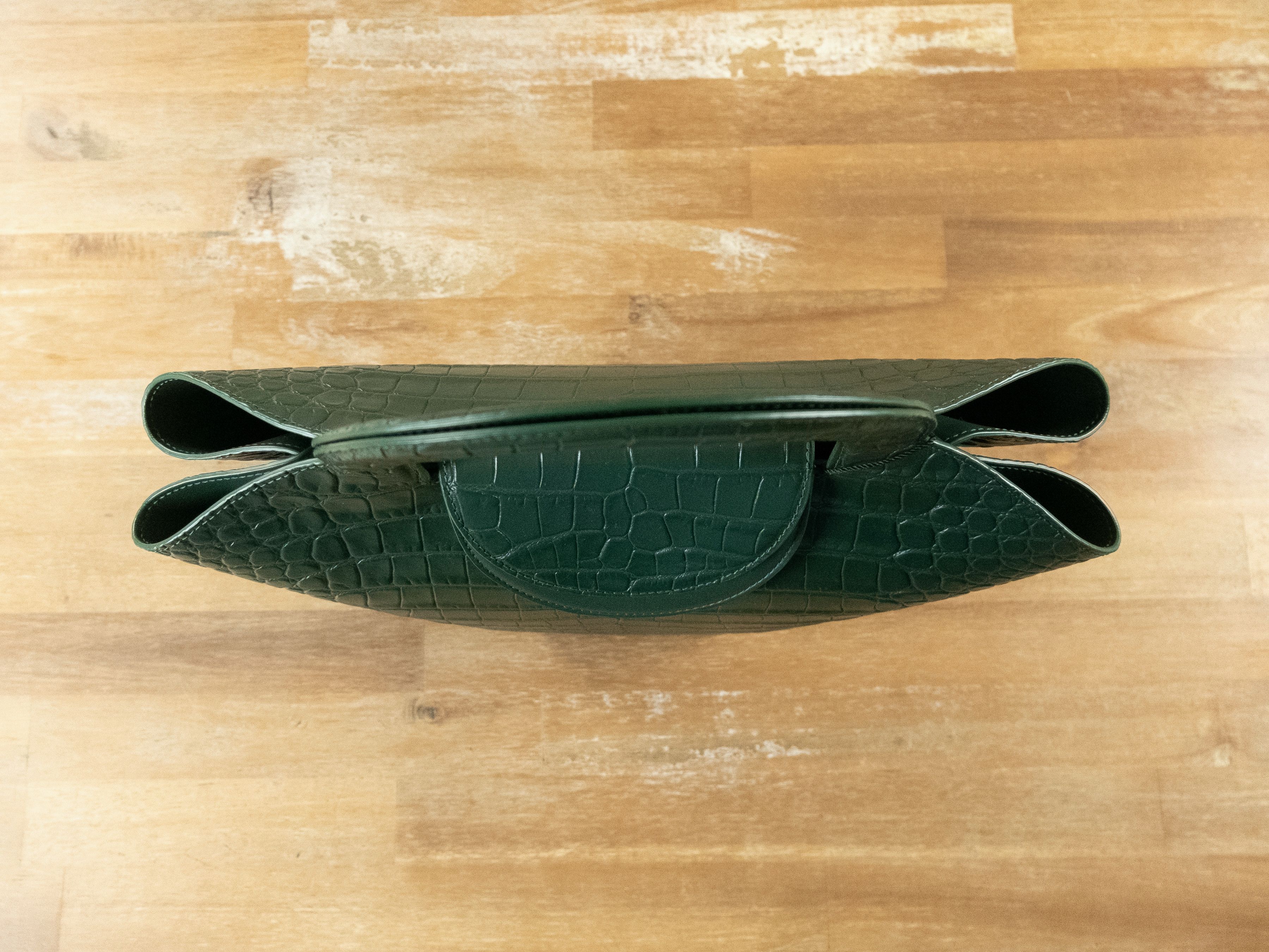 Bottega Veneta BOTTEGA VENETA Doll green croc effect leather handbag bag Size ONE SIZE - 7 Thumbnail