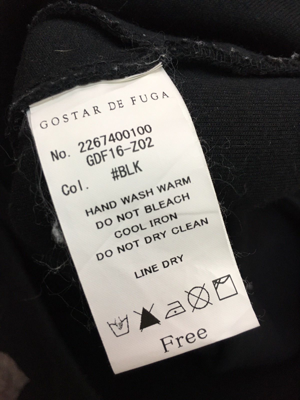 GOSTAR DE FUGA black hoodie Size US S / EU 44-46 / 1 - 3 Thumbnail