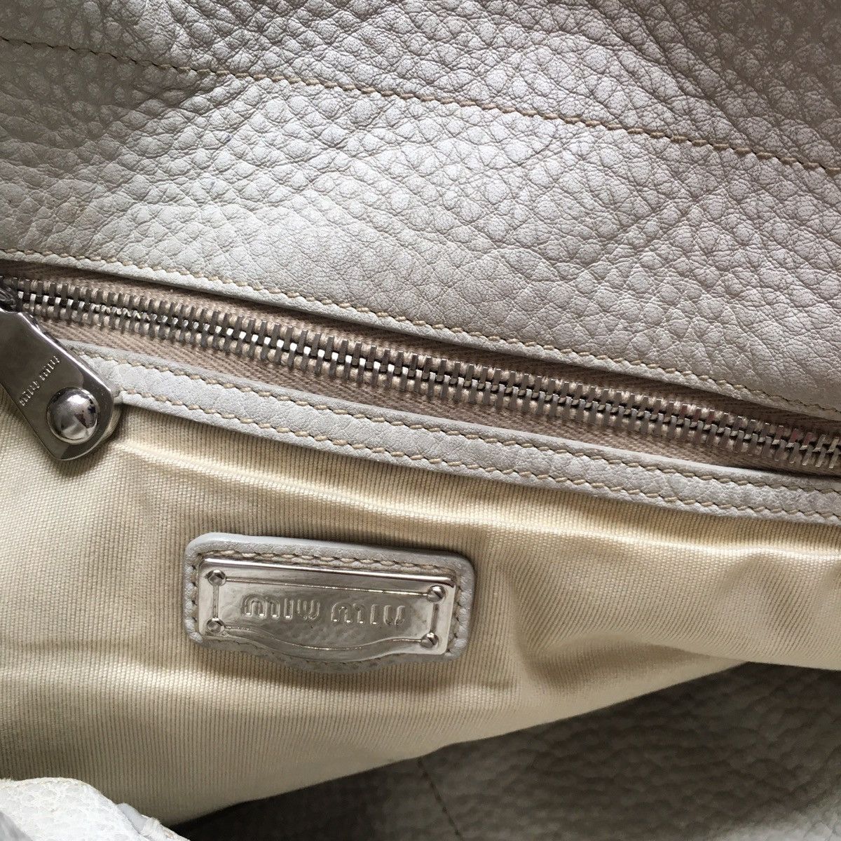 Miu Miu white leather tote Size ONE SIZE - 6 Thumbnail