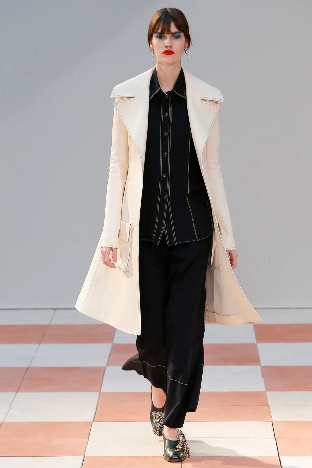 Celine Celine F/W’15 Wide Leg Trouser Size 28" / US 6 / IT 42 - 1 Thumbnail