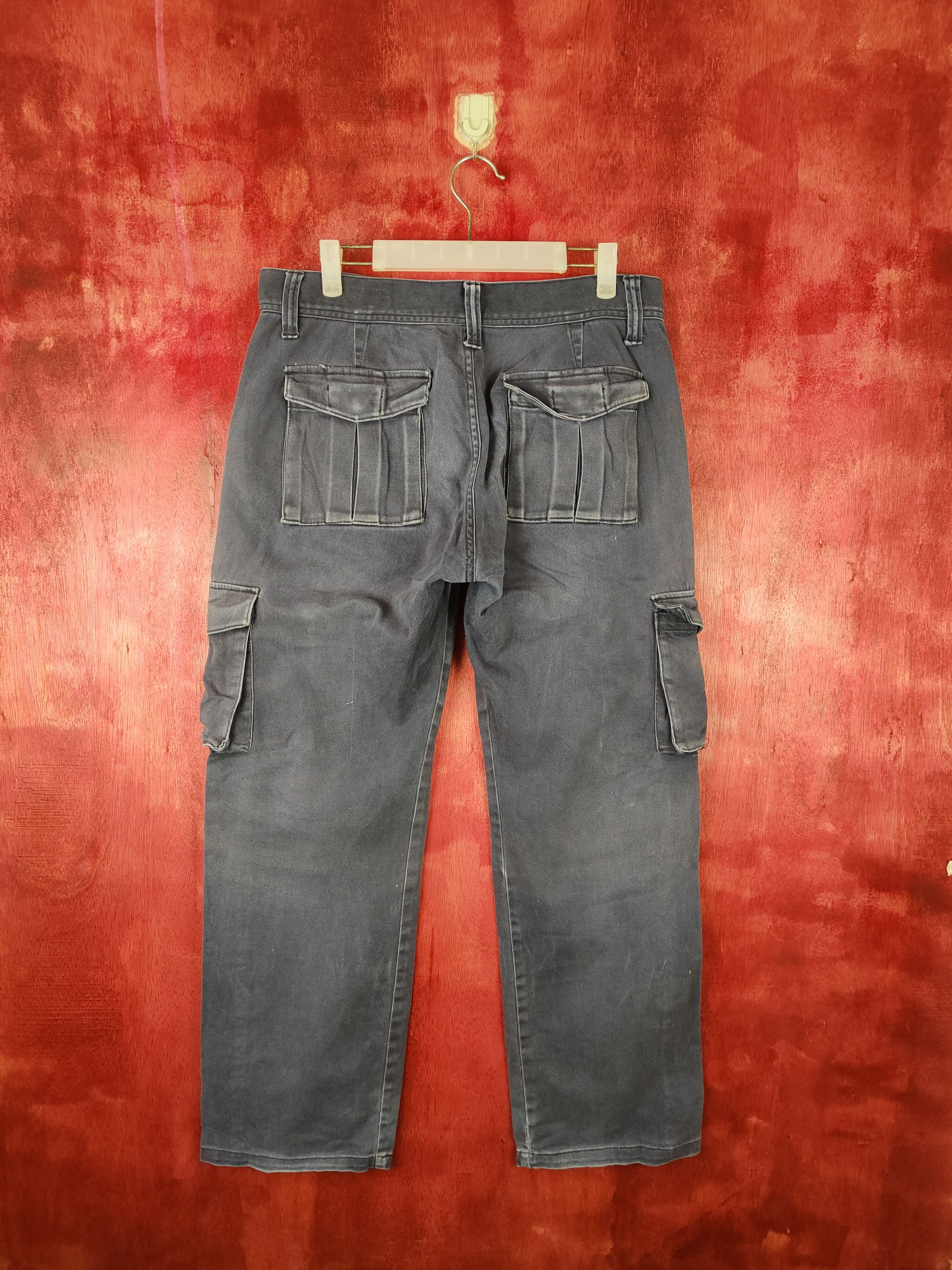 Global Work × Japanese Brand Global Work Dark faded Blue Multi Pocket Cargo Pants #S452 Size US 32 / EU 48 - 7 Thumbnail