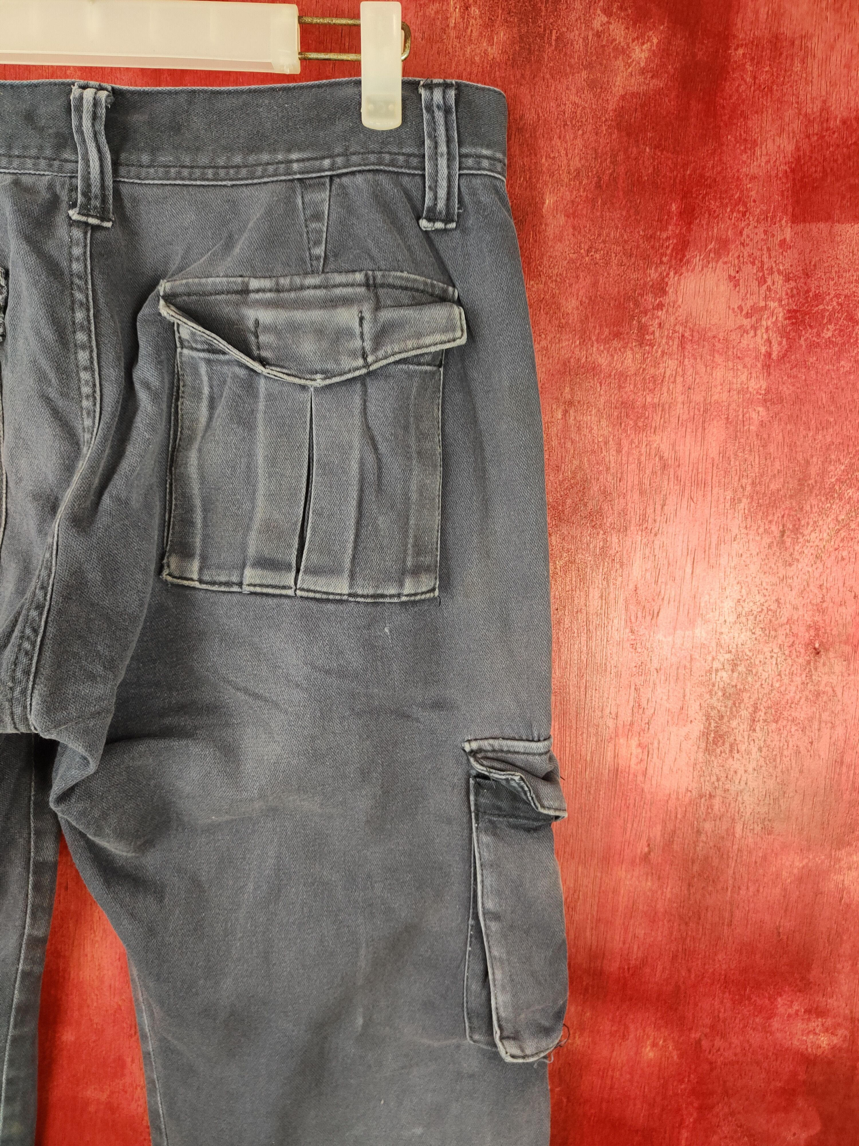 Global Work × Japanese Brand Global Work Dark faded Blue Multi Pocket Cargo Pants #S452 Size US 32 / EU 48 - 10 Thumbnail