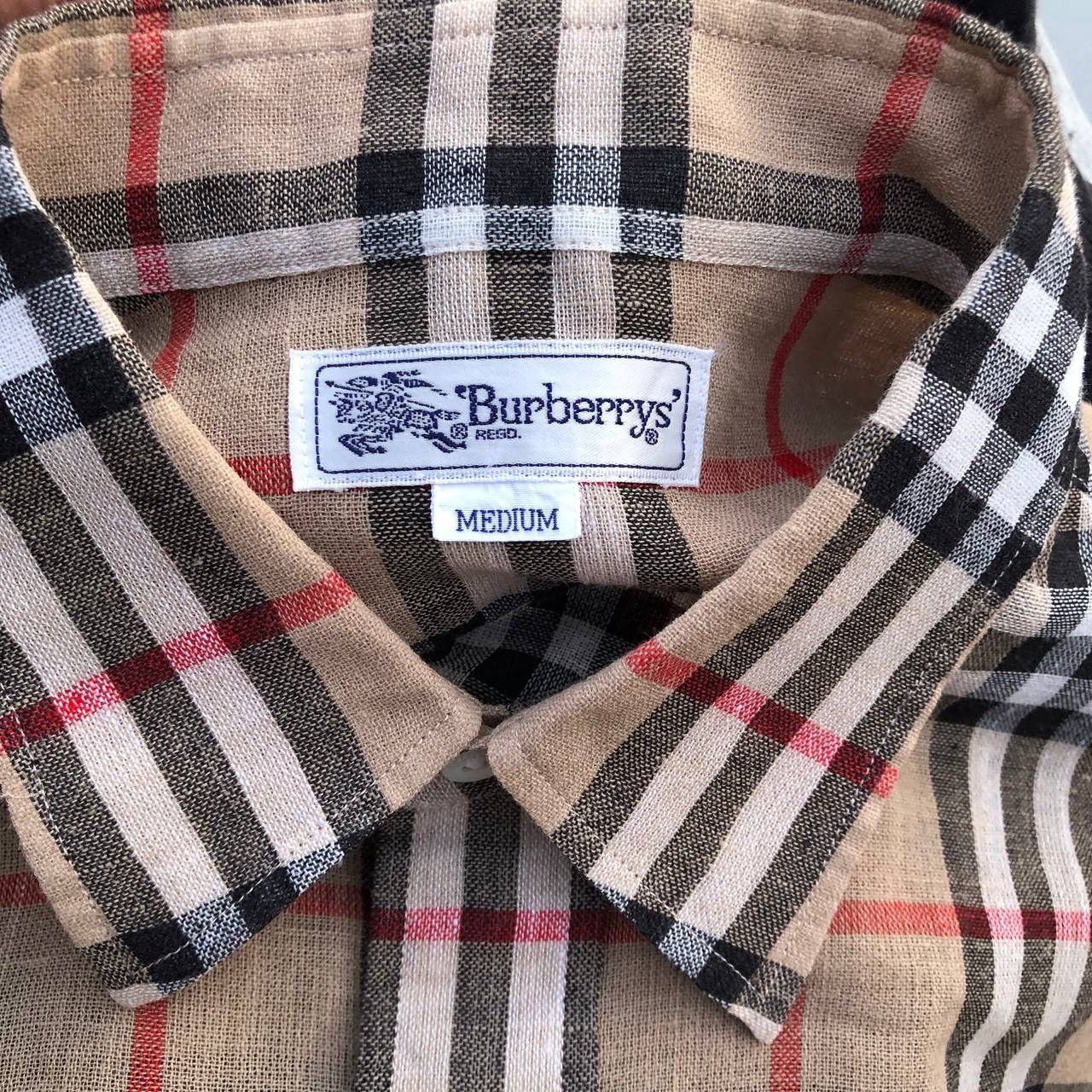 Burberry × Vintage VINTAGE BURBERRY NOVA CHECKED POLYESTER BUTTON UP SHIRT Size US M / EU 48-50 / 2 - 5 Thumbnail