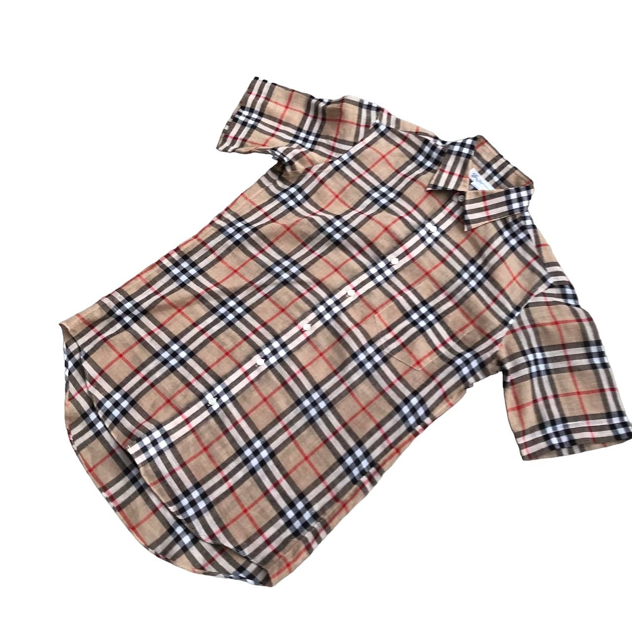 Burberry × Vintage VINTAGE BURBERRY NOVA CHECKED POLYESTER BUTTON UP SHIRT Size US M / EU 48-50 / 2 - 3 Thumbnail