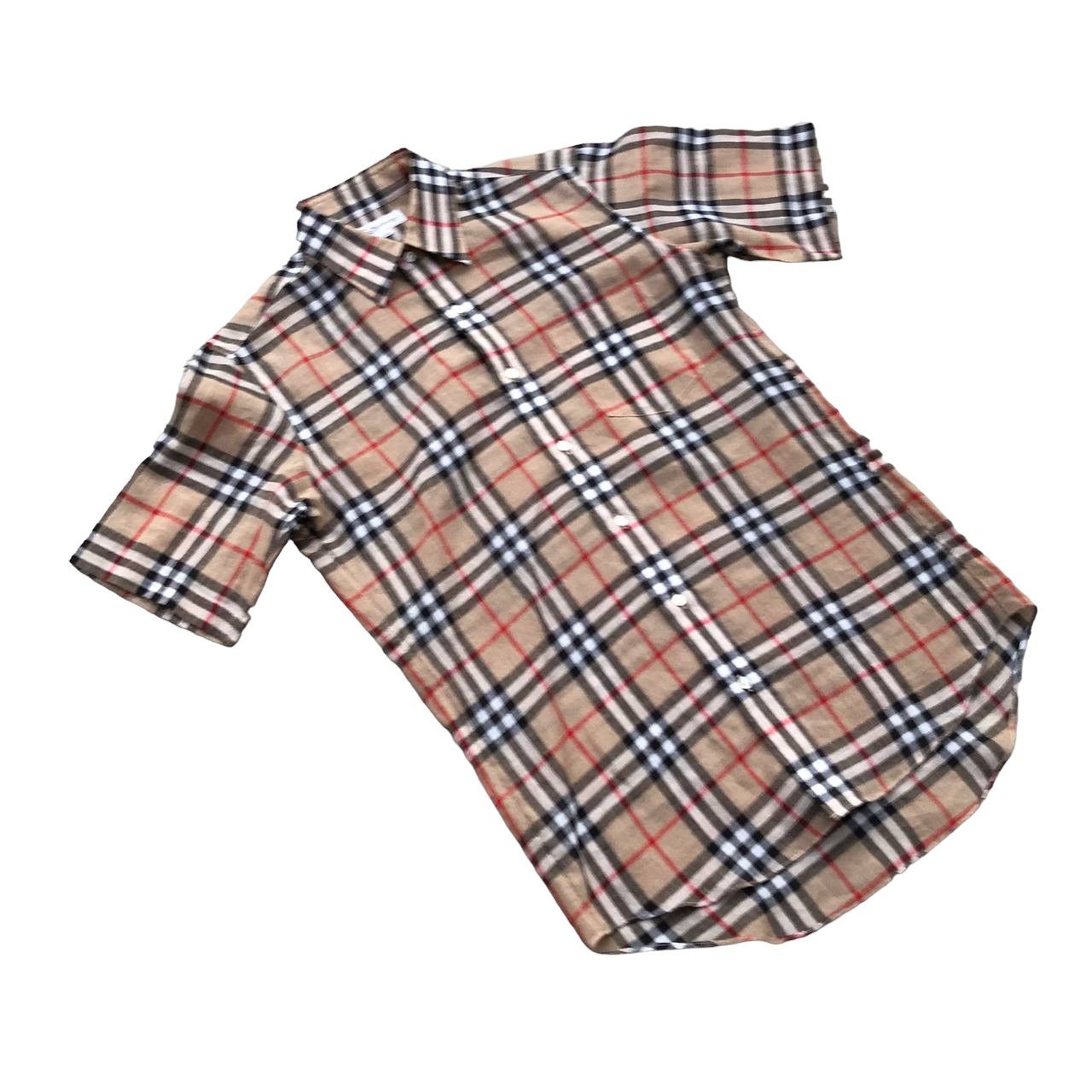 Burberry × Vintage VINTAGE BURBERRY NOVA CHECKED POLYESTER BUTTON UP SHIRT Size US M / EU 48-50 / 2 - 2 Thumbnail