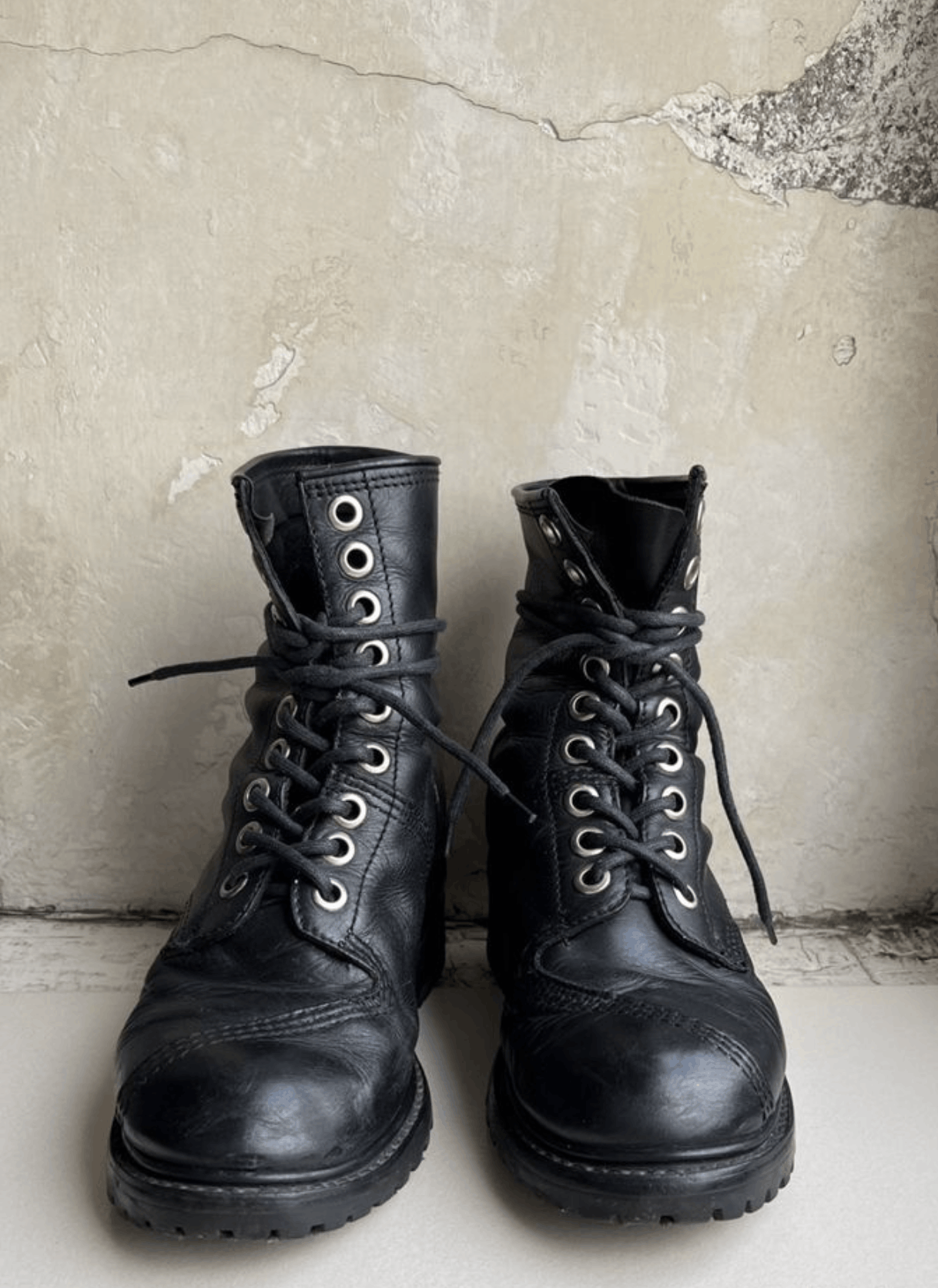 image of Opening Ceremony Chloe Sevigny Nana Pole Combat Boots in Black, Women's (Size 8)