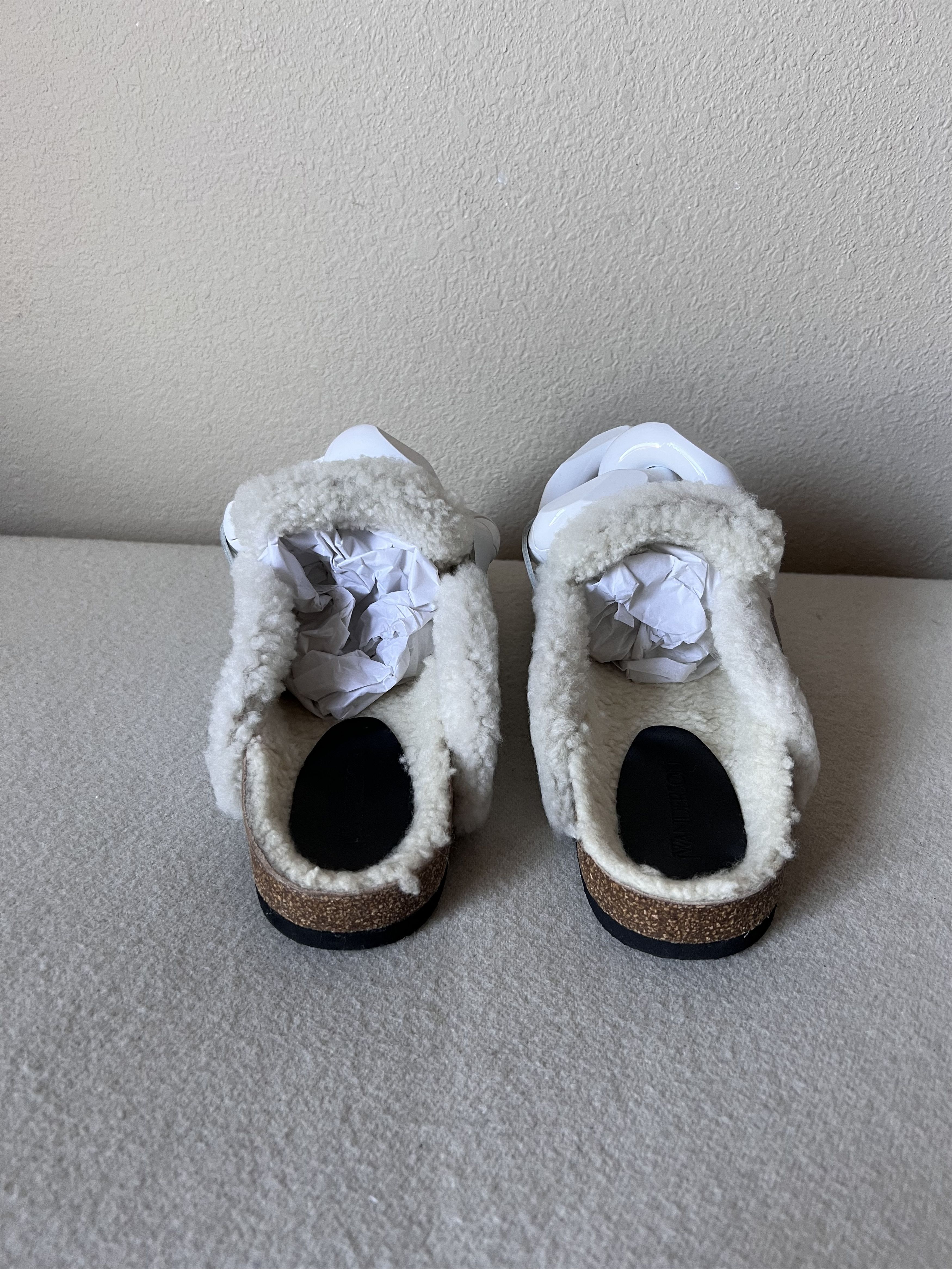 JW Anderson J.W. Anderson Shearling Chain Loafer in White Size US 8 / EU 41 - 5 Thumbnail