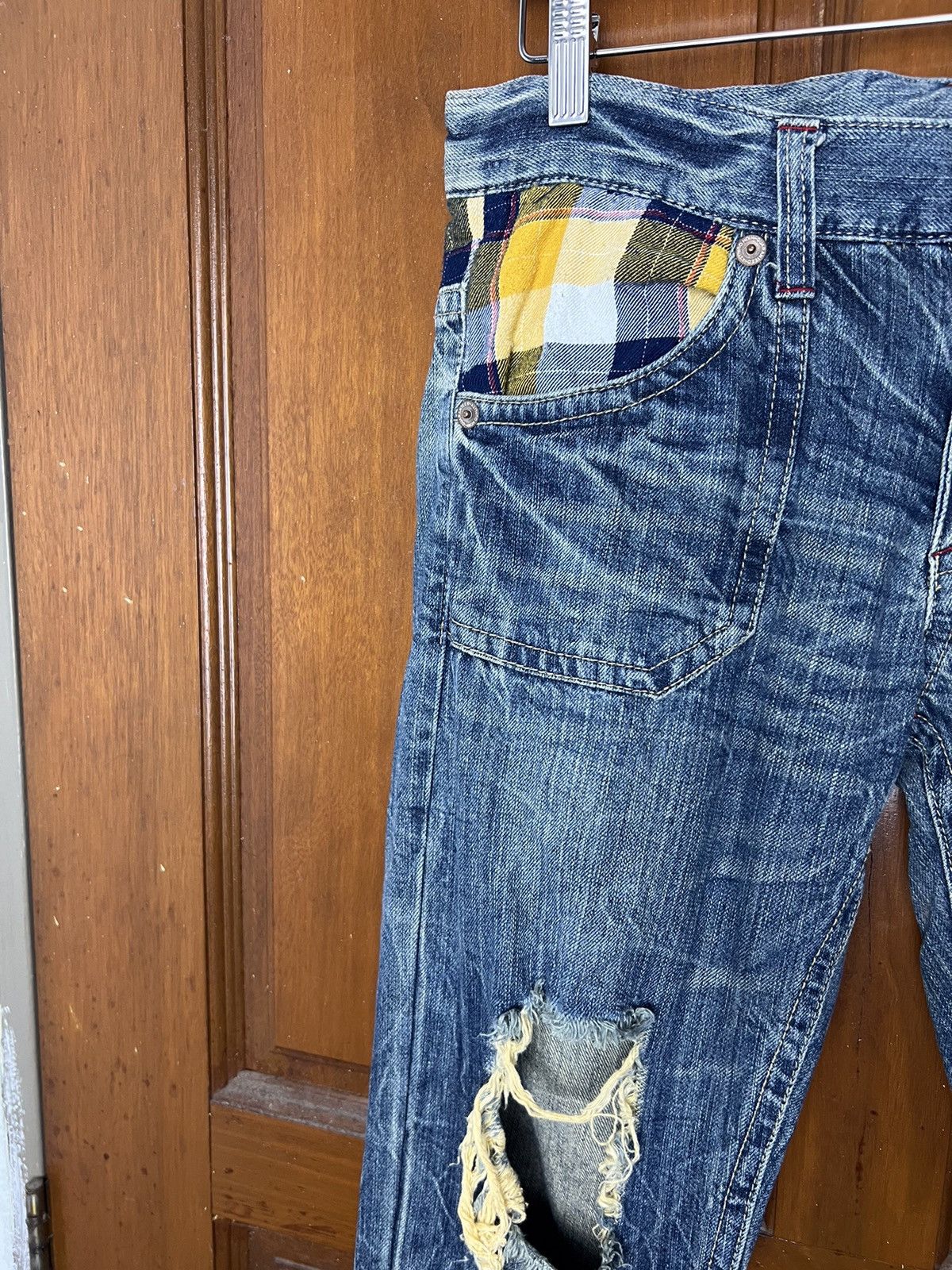 Japanese Brand × Vintage Double Waist Heart of Gold 1968 Distressed Denim Size US 32 / EU 48 - 5 Thumbnail
