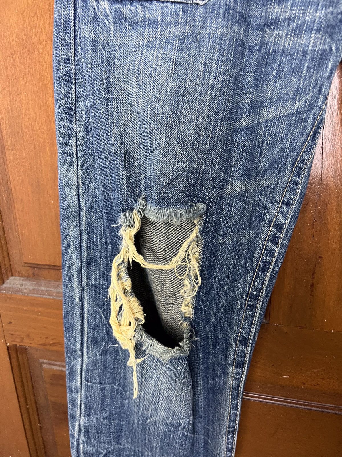 Japanese Brand × Vintage Double Waist Heart of Gold 1968 Distressed Denim Size US 32 / EU 48 - 7 Thumbnail