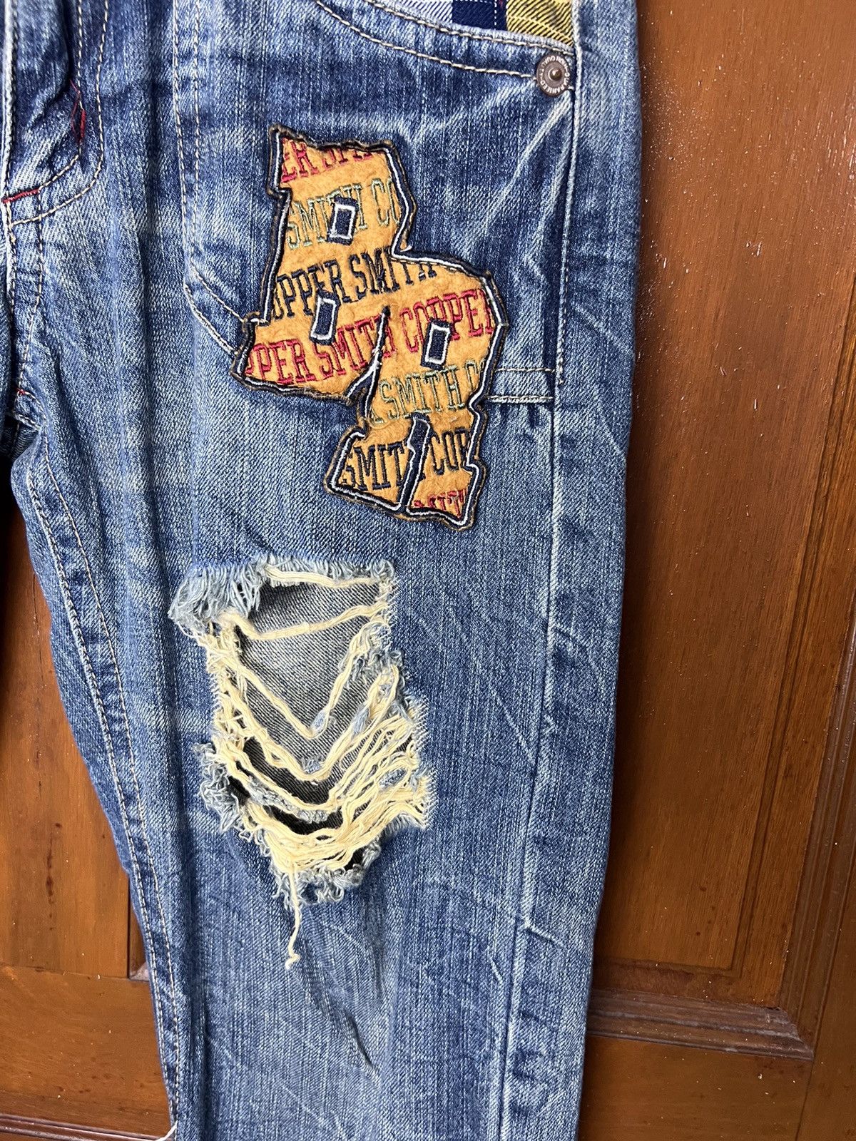 Japanese Brand × Vintage Double Waist Heart of Gold 1968 Distressed Denim Size US 32 / EU 48 - 6 Thumbnail