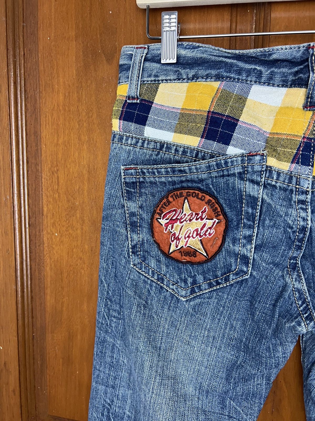 Japanese Brand × Vintage Double Waist Heart of Gold 1968 Distressed Denim Size US 32 / EU 48 - 11 Thumbnail